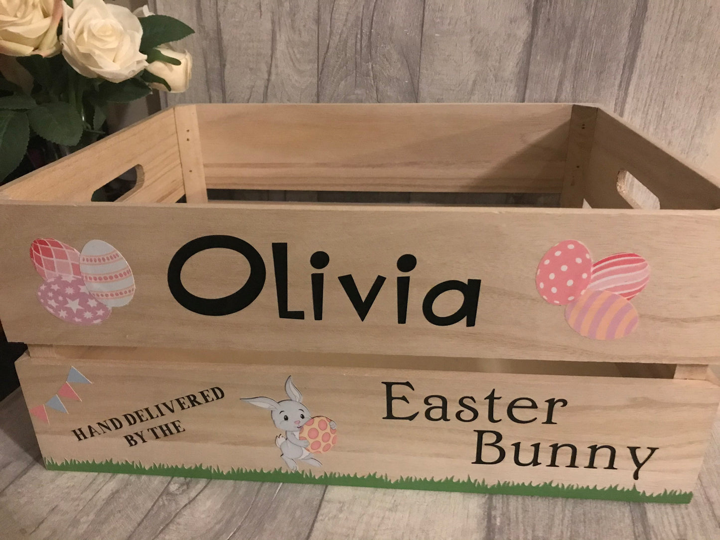 Easter crate, Wooden Crate, Easter box