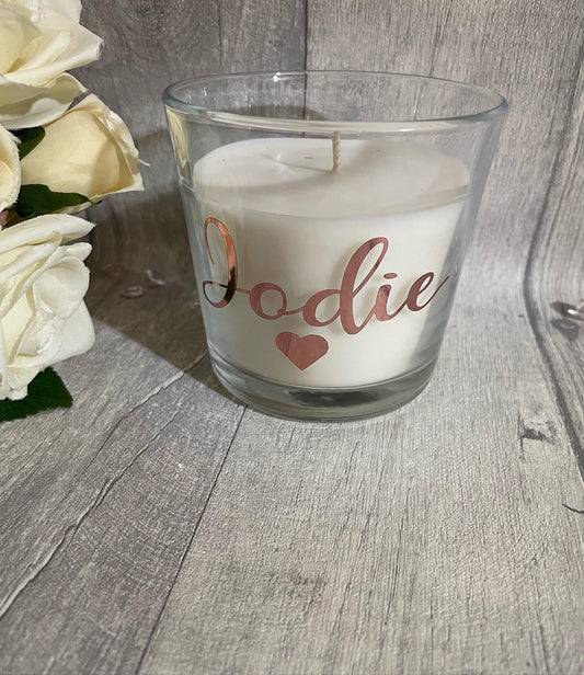 Personalised candle, name candle, initial candle..gift for her, Valentine’s Day gift
