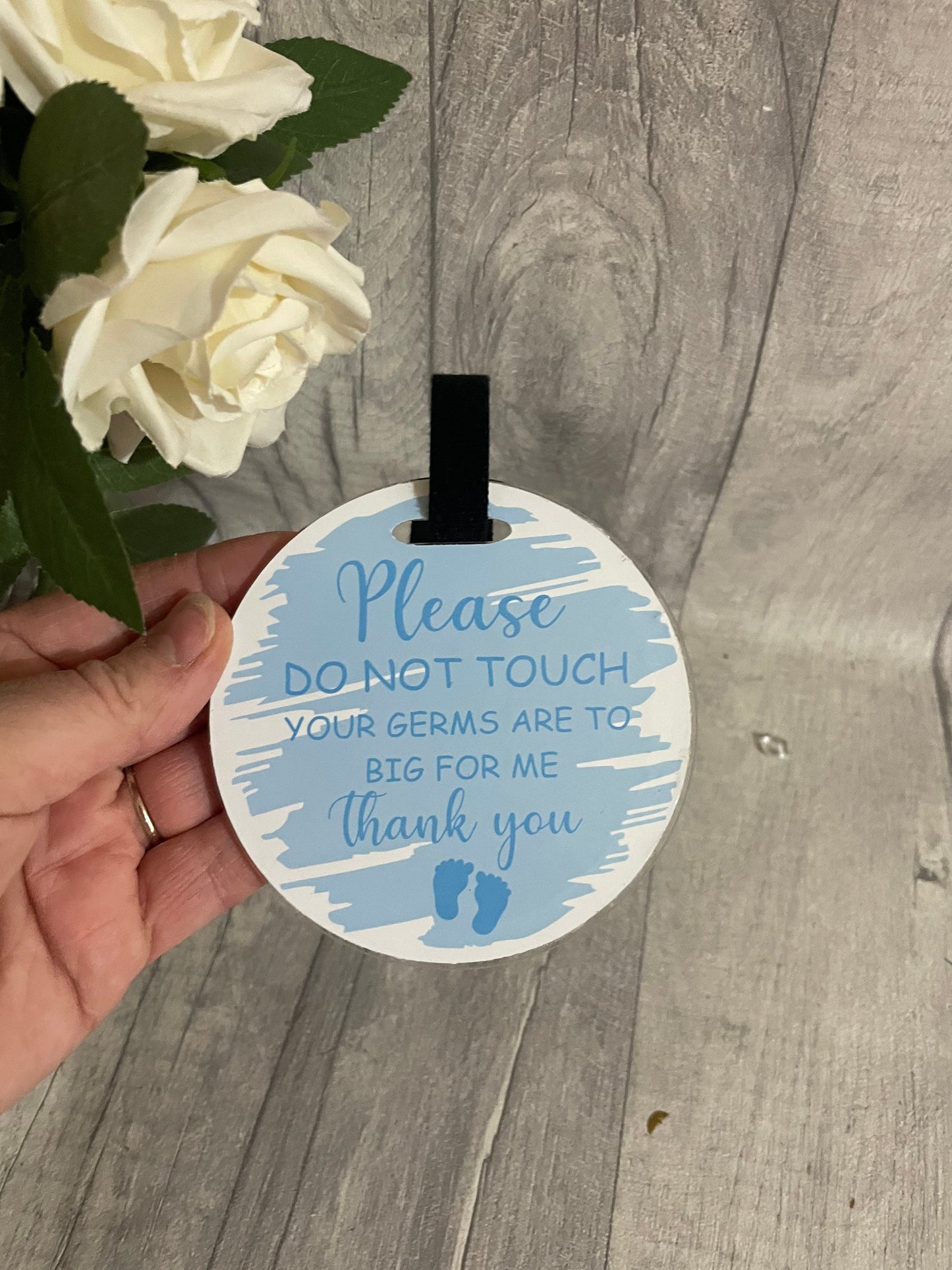 Please don’t touch signs, new baby gift