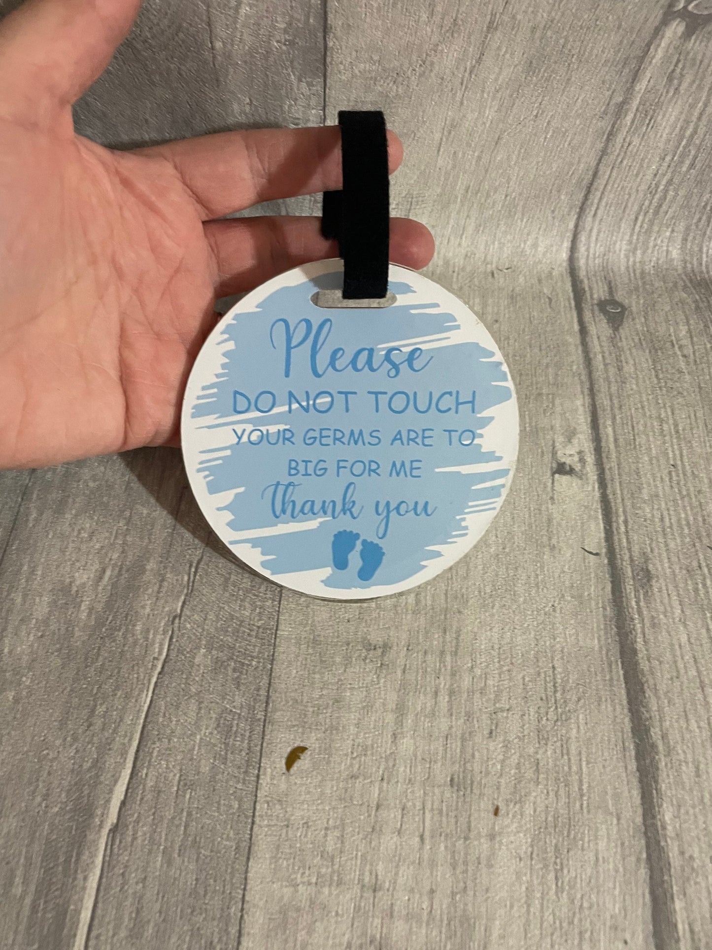 Please don’t touch signs, new baby gift