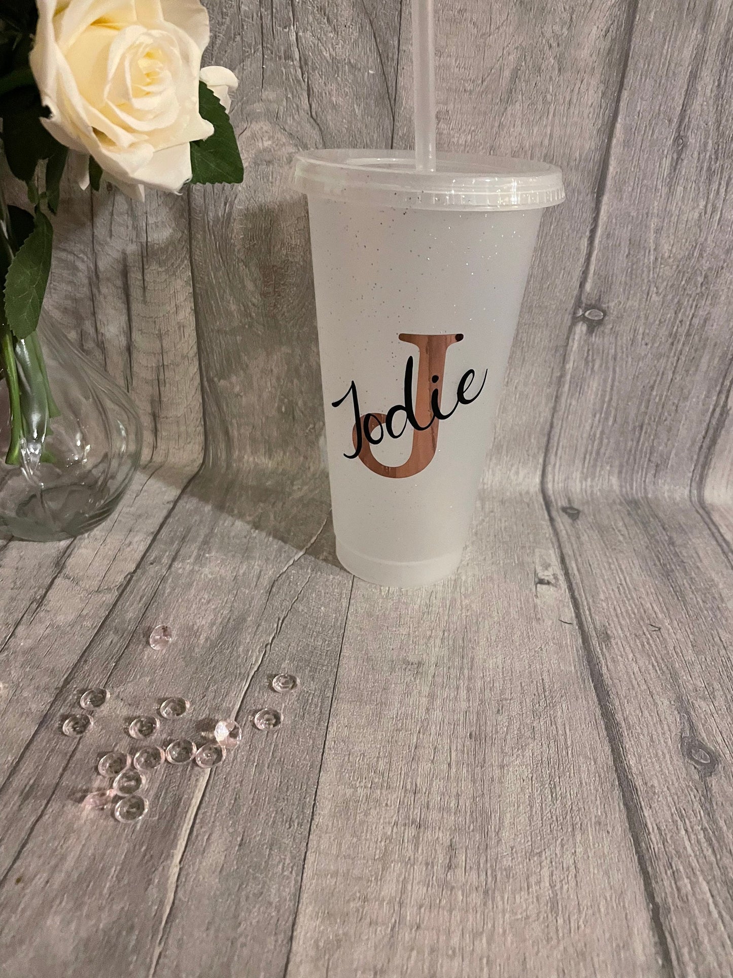 Personalised plastic cup, drinks tumbler, colour changing cup.