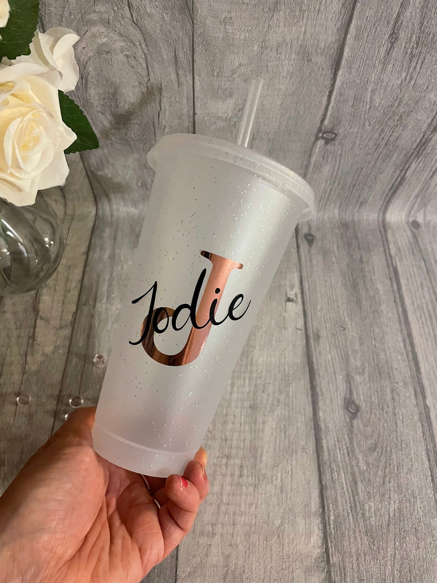 Personalised plastic cup, drinks tumbler, colour changing cup.