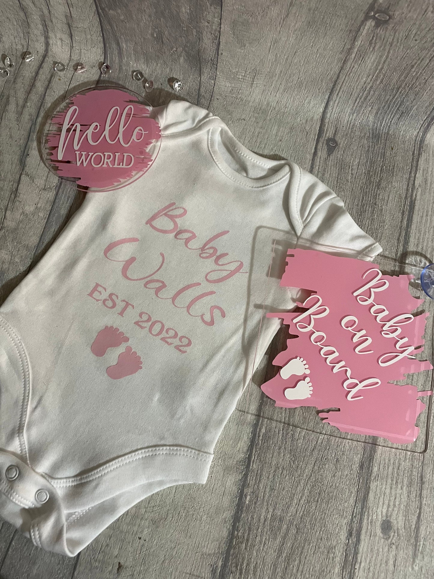 Personalised new baby vest, baby est vest, new baby gift