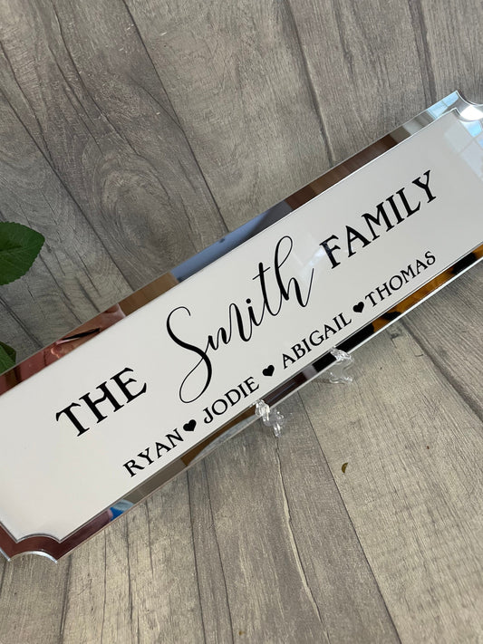 Personalised family sign, family plaque,street sign, family gift
