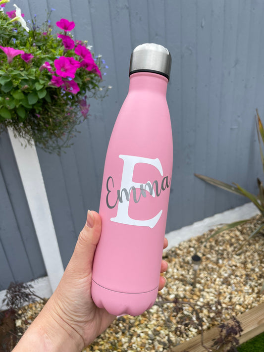 Personalised water bottle,insulated flask , name water bottle