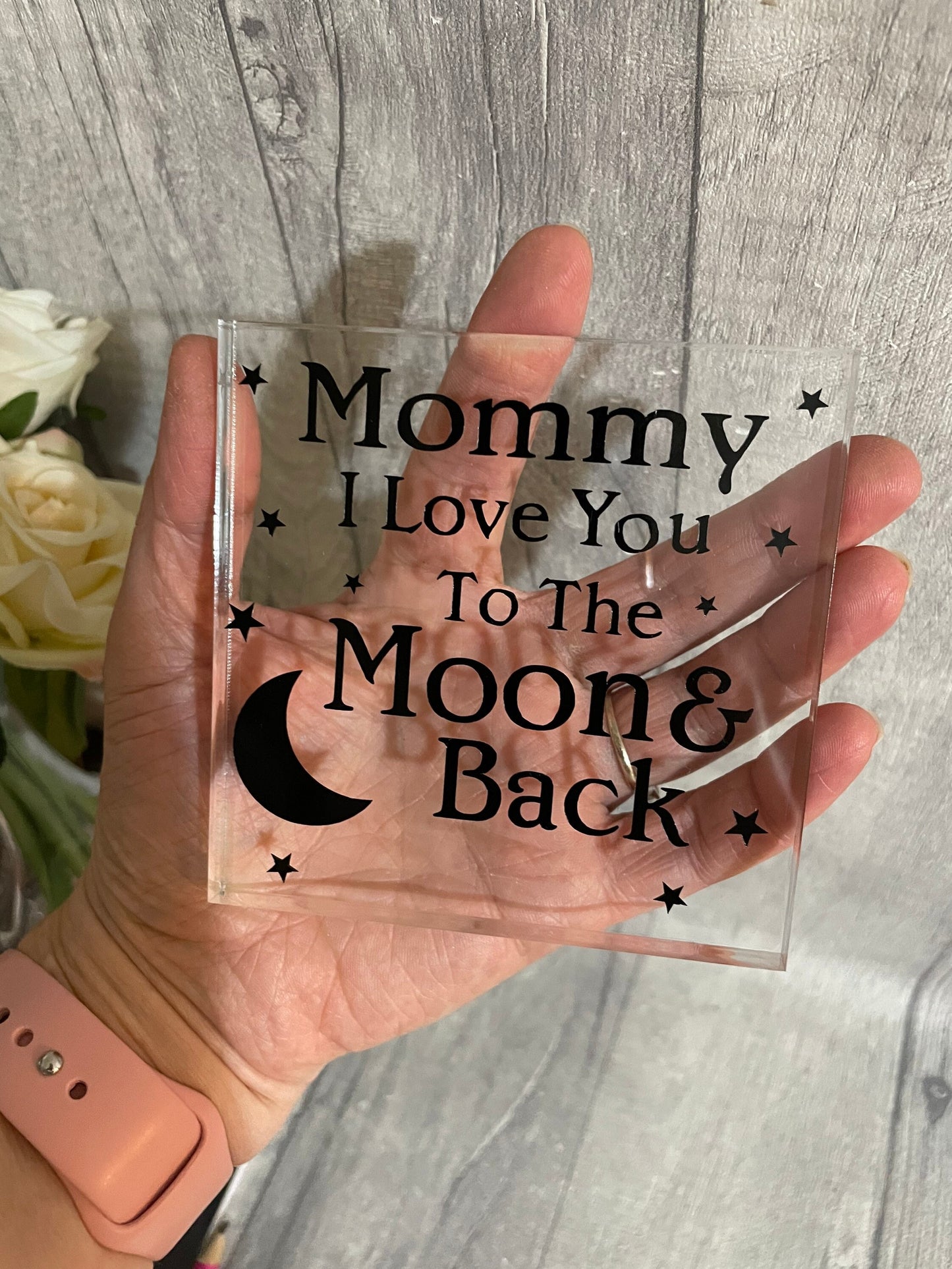 Personalised Mommy gift, glass block gift for her,gift for him,gift for mom, gift for nan, birthday gift