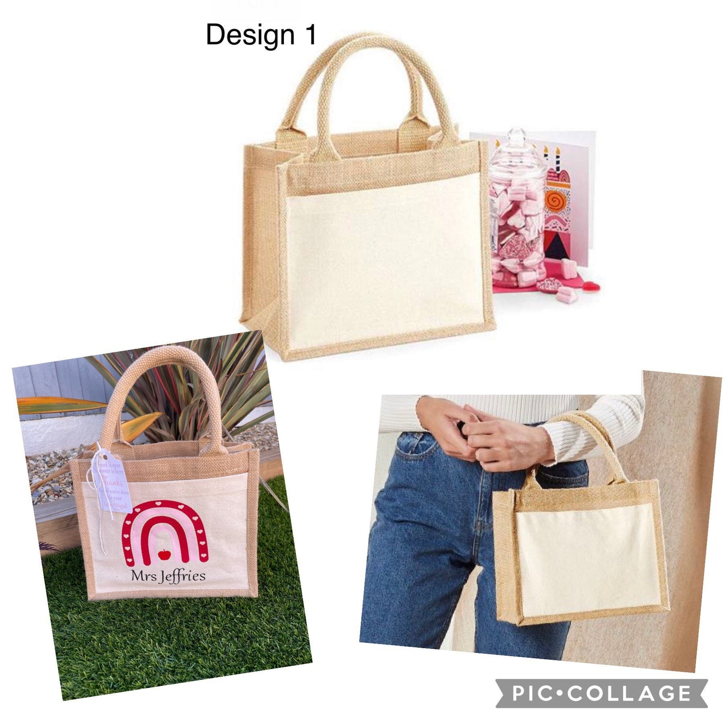 Personalised jute bag , teacher bag, teacher tote bag , teacher appreciation gift