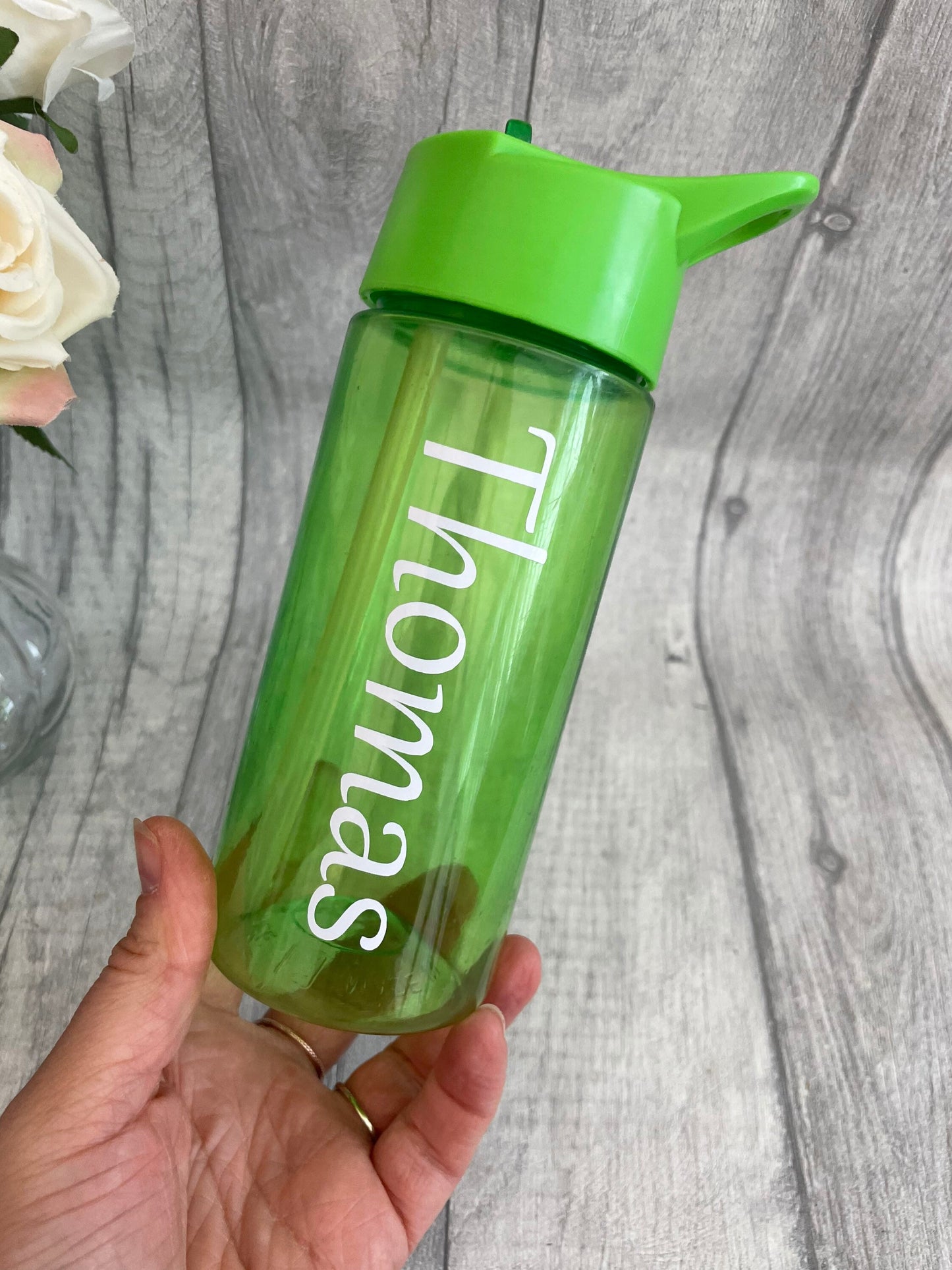 Personalised kids water bottle, name water bottle, picture water bottle