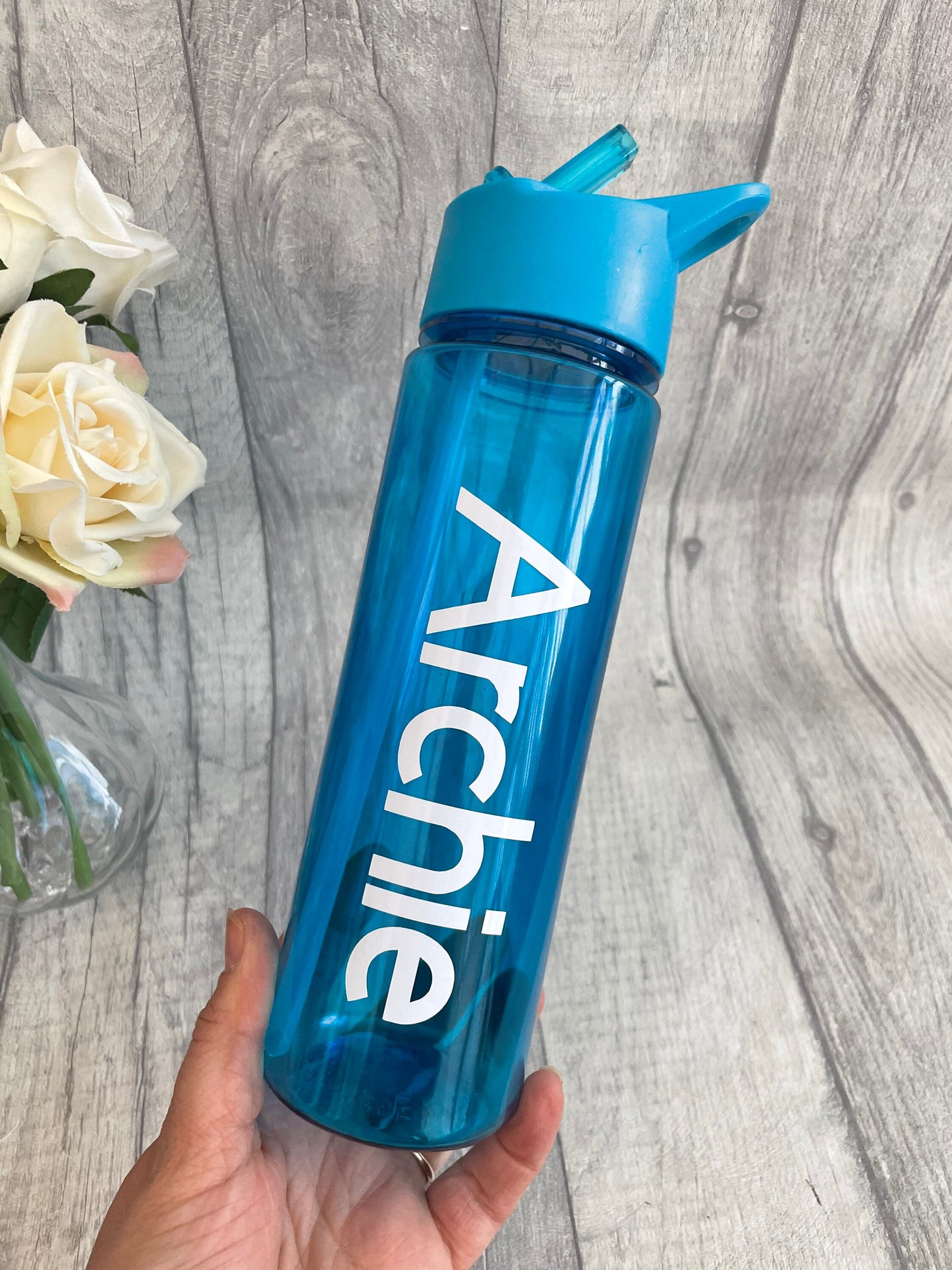 Personalised kids water bottle, name water bottle, picture water bottle