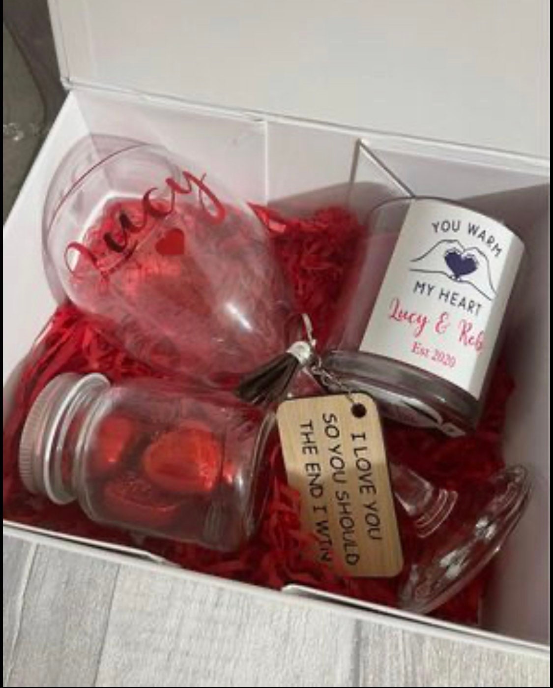 Valentine’s Day gift, Personalised pre filled gift boxes, gift boxes, Christmas gift, gift for friend , personalised gift
