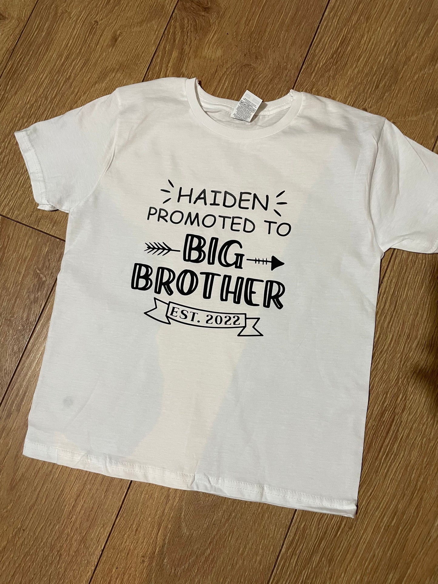 New baby announcement, Promoted to big brother, Promoted to big sister