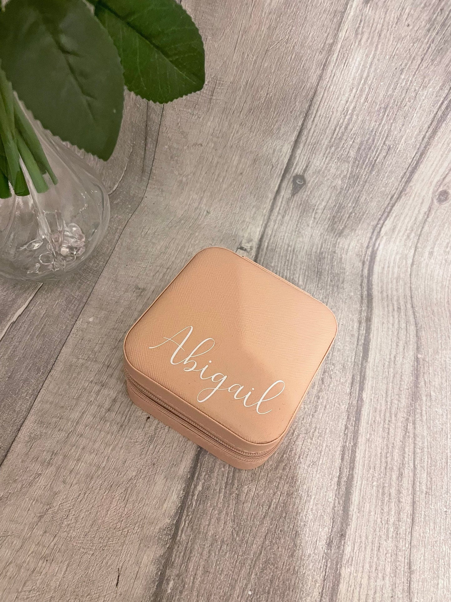 Personalised Jewellery box, travel Jewellery box, min box, gift for her, bridesmaid gift, flower girl gift