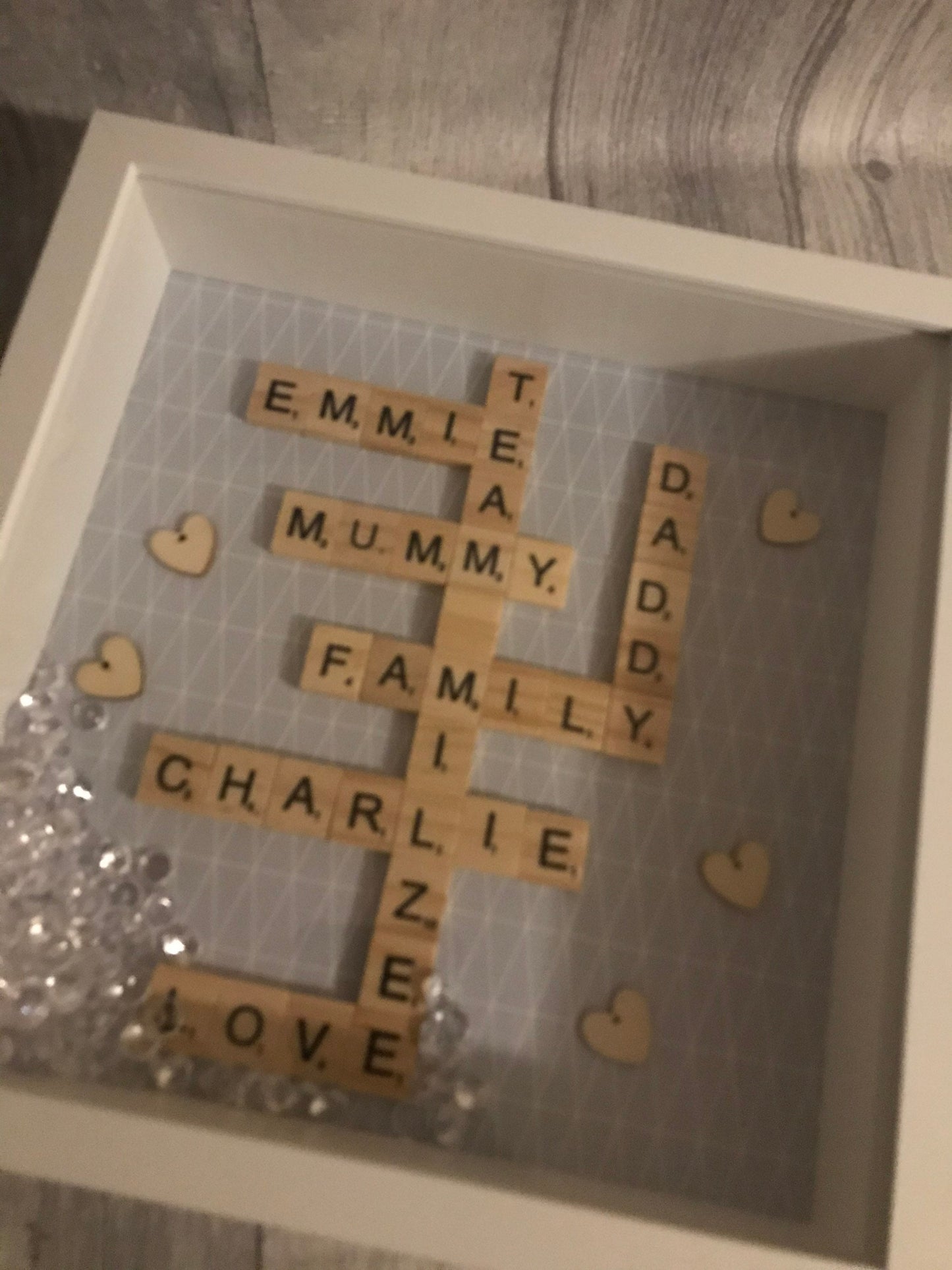 Personalised gift for dad, Daddy Scrabble box Frame, Father’s Day Gift, Personalised Scrabble Frame,
