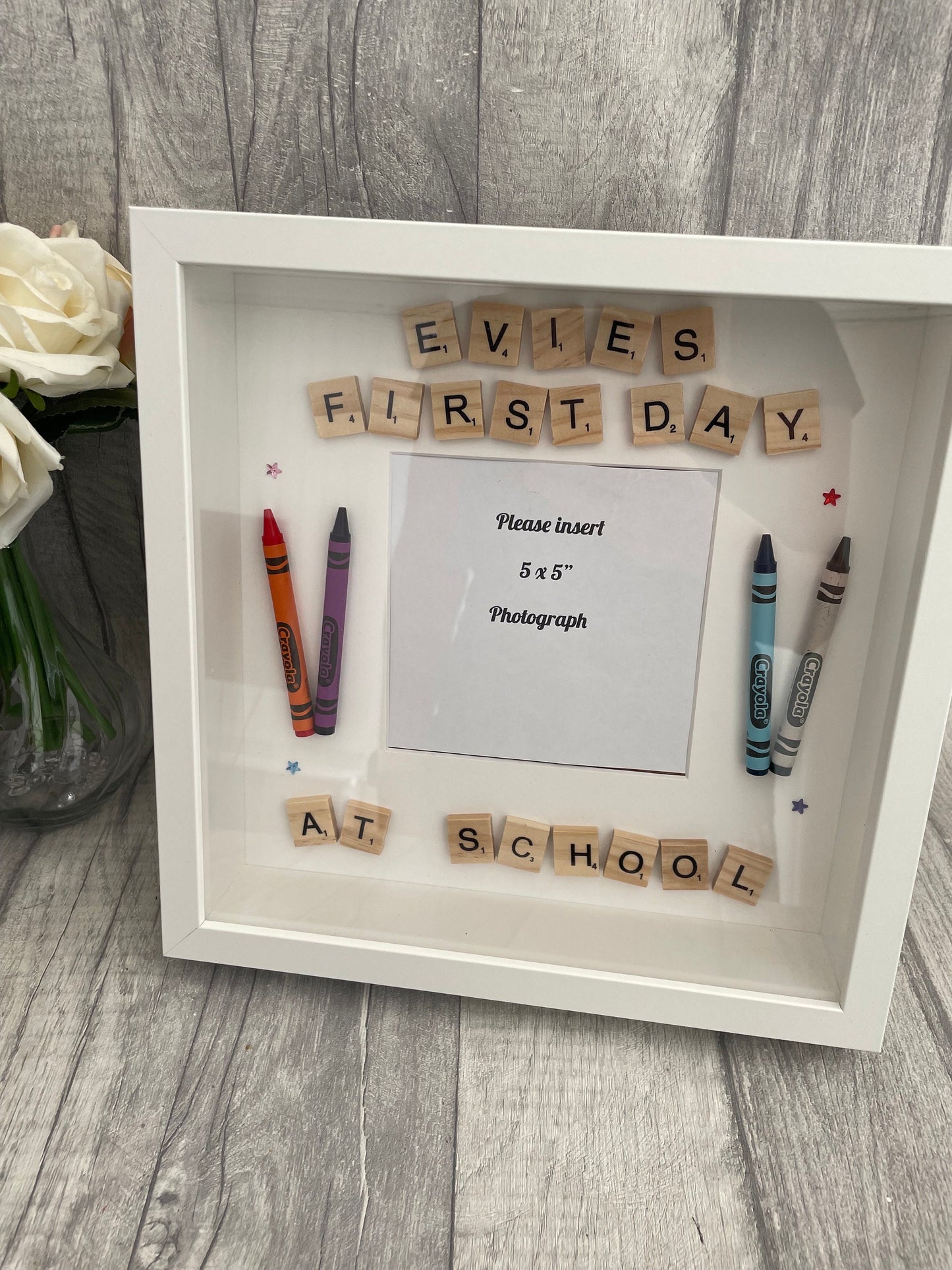 First Day At Nursery Scrabble Box Frame, First Day At School Frame, My First Day Scrabble Frame