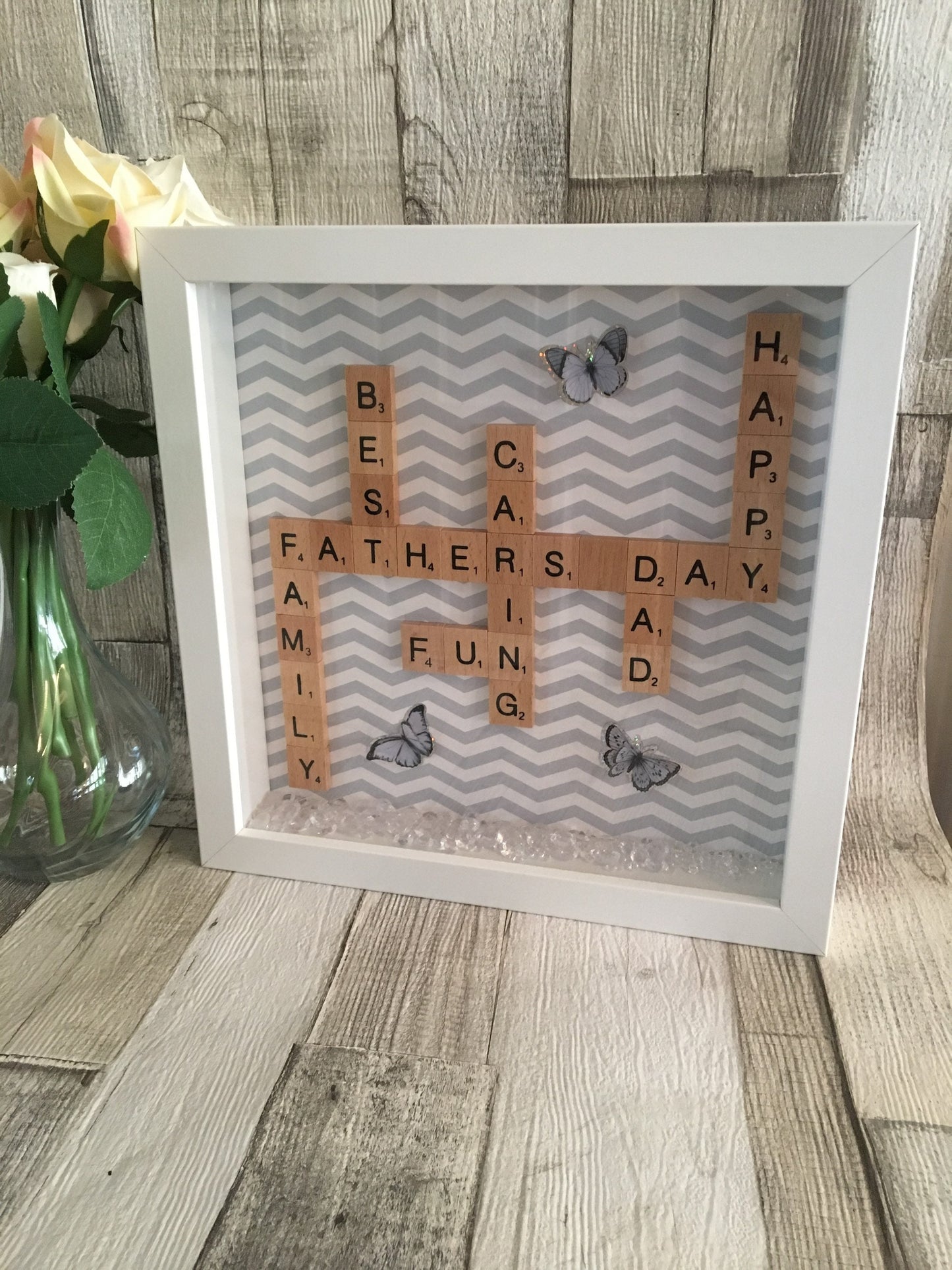 Personalised gift for dad, Daddy Scrabble box Frame, Father’s Day Gift, Personalised Scrabble Frame,
