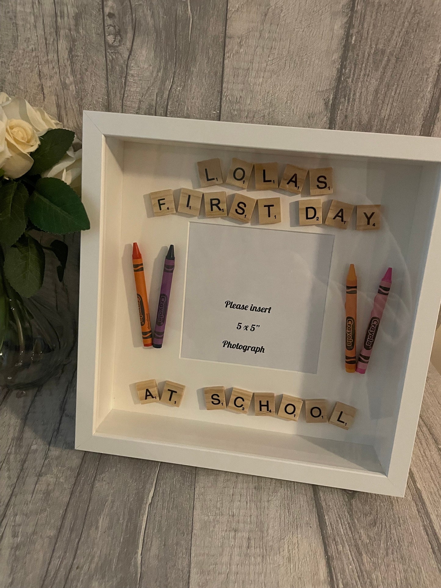 First Day At Nursery Scrabble Box Frame, First Day At School Frame, My First Day Scrabble Frame