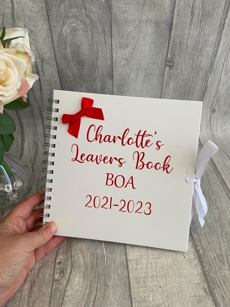 Personalised leavers book| School leavers book | Memory book| Keepsake scrapbook