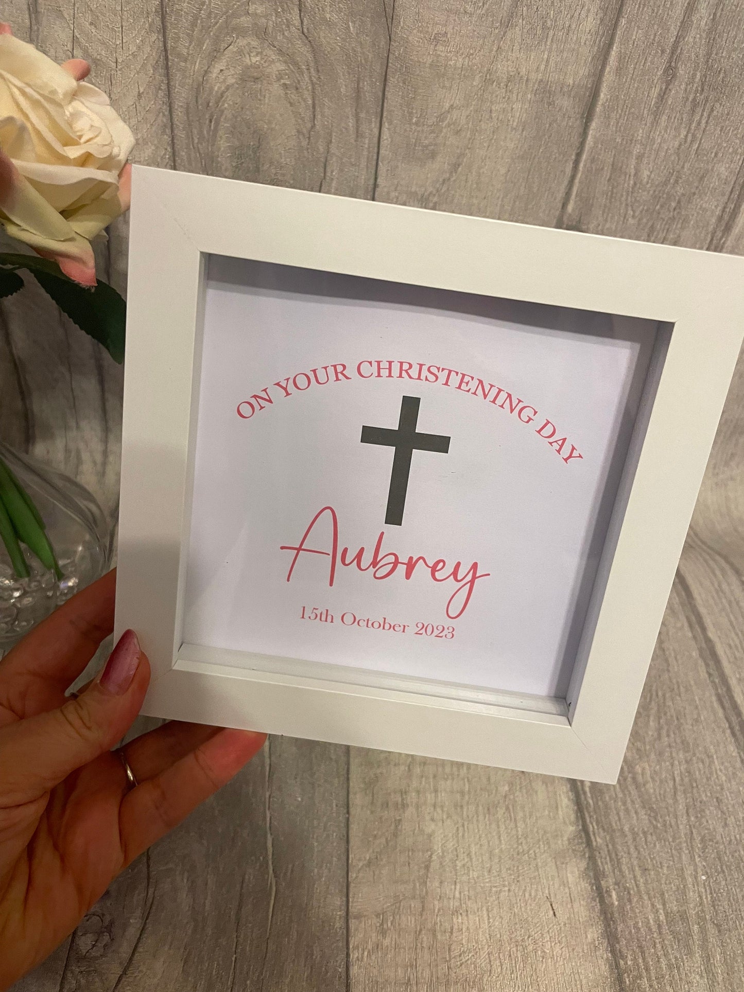 Personalised Money Box Frame, Money Box, Christening Gift
