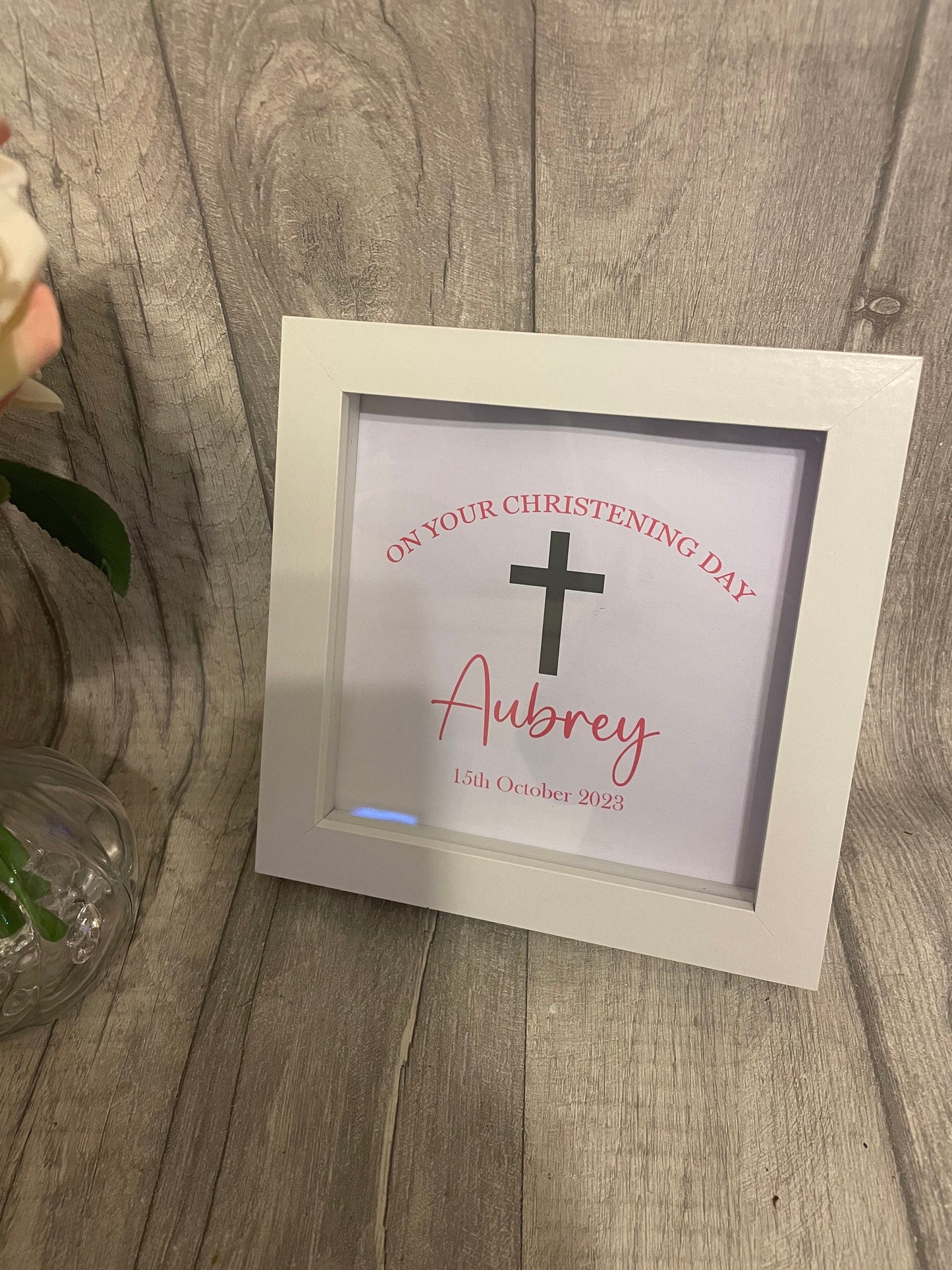 Personalised Money Box Frame, Money Box, Christening Gift
