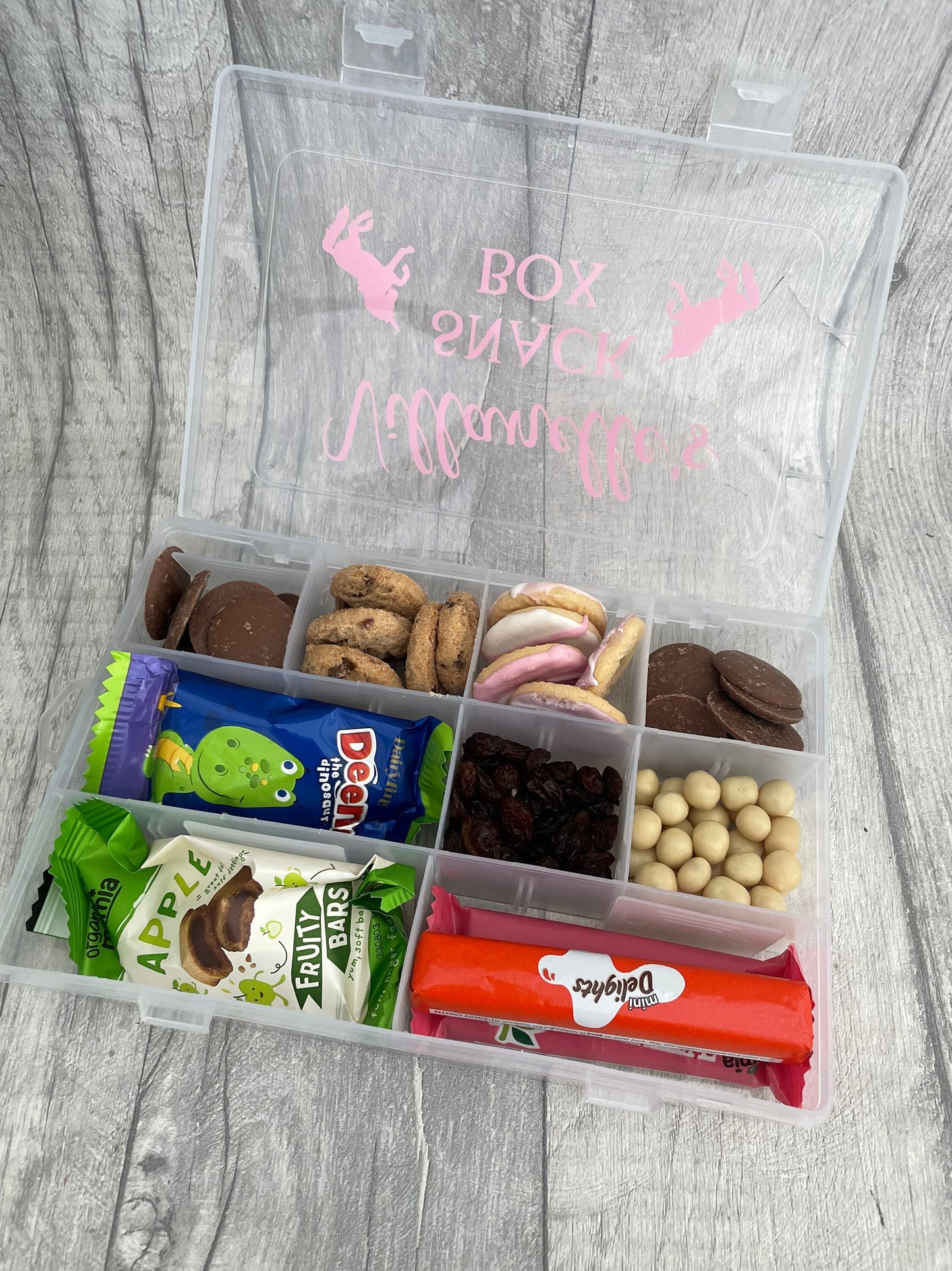 Personalised snack box, Travel box,