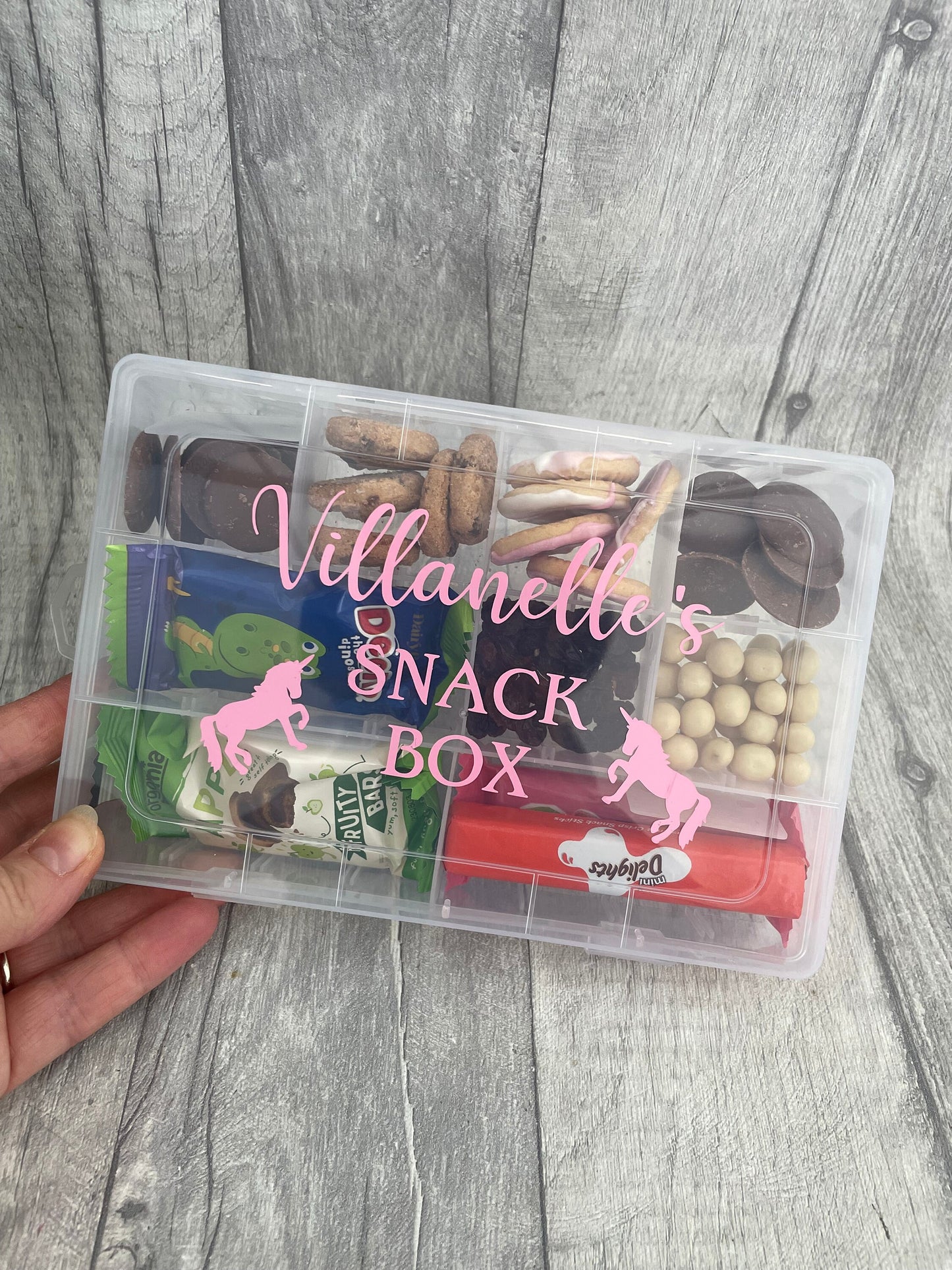 Personalised snack box, Travel box,