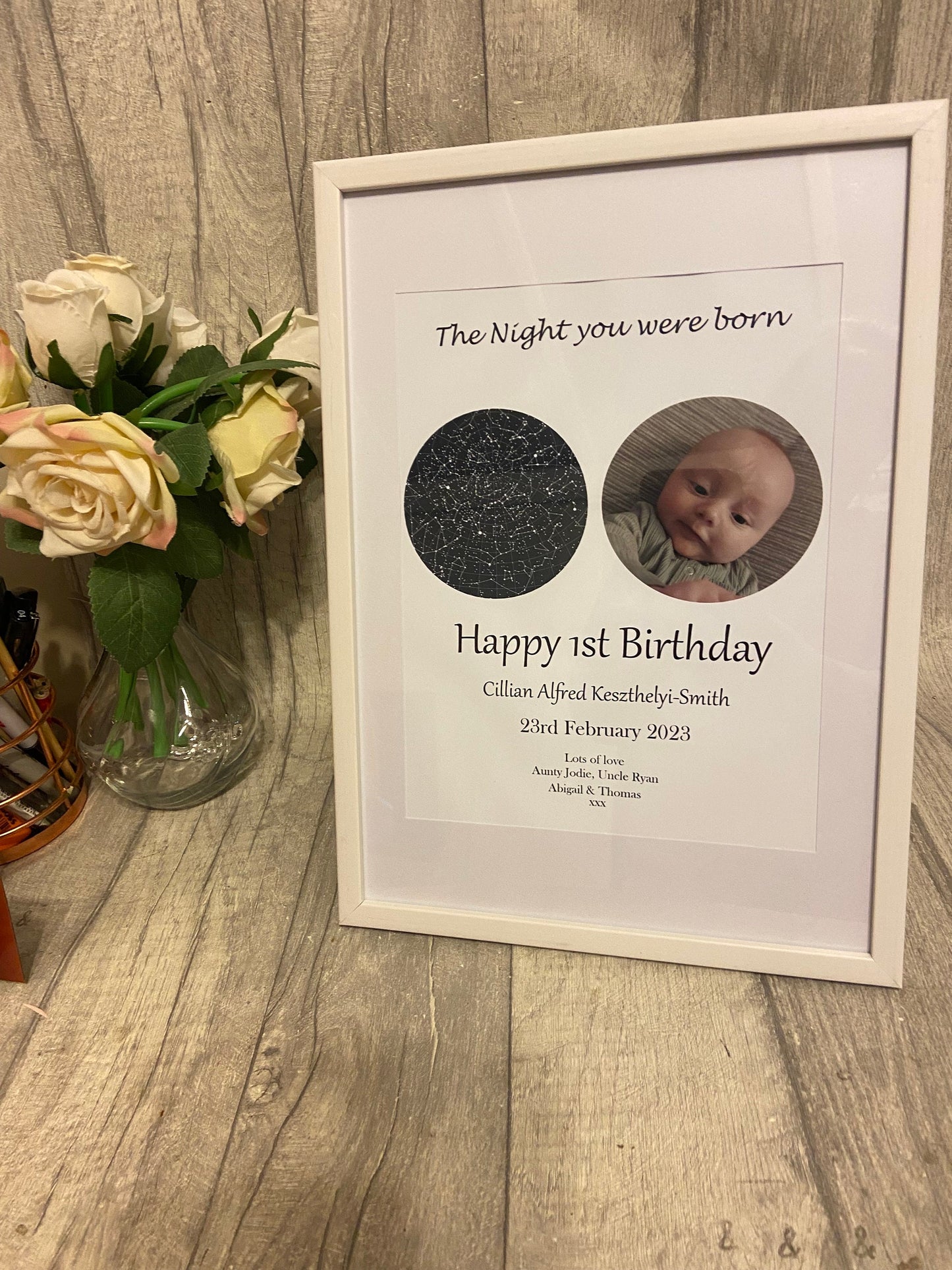 Welcome to the world | Custom Star Map & Photo | Personalised Print | Custom Night Sky | Poster | Day You Were Born| New baby gift