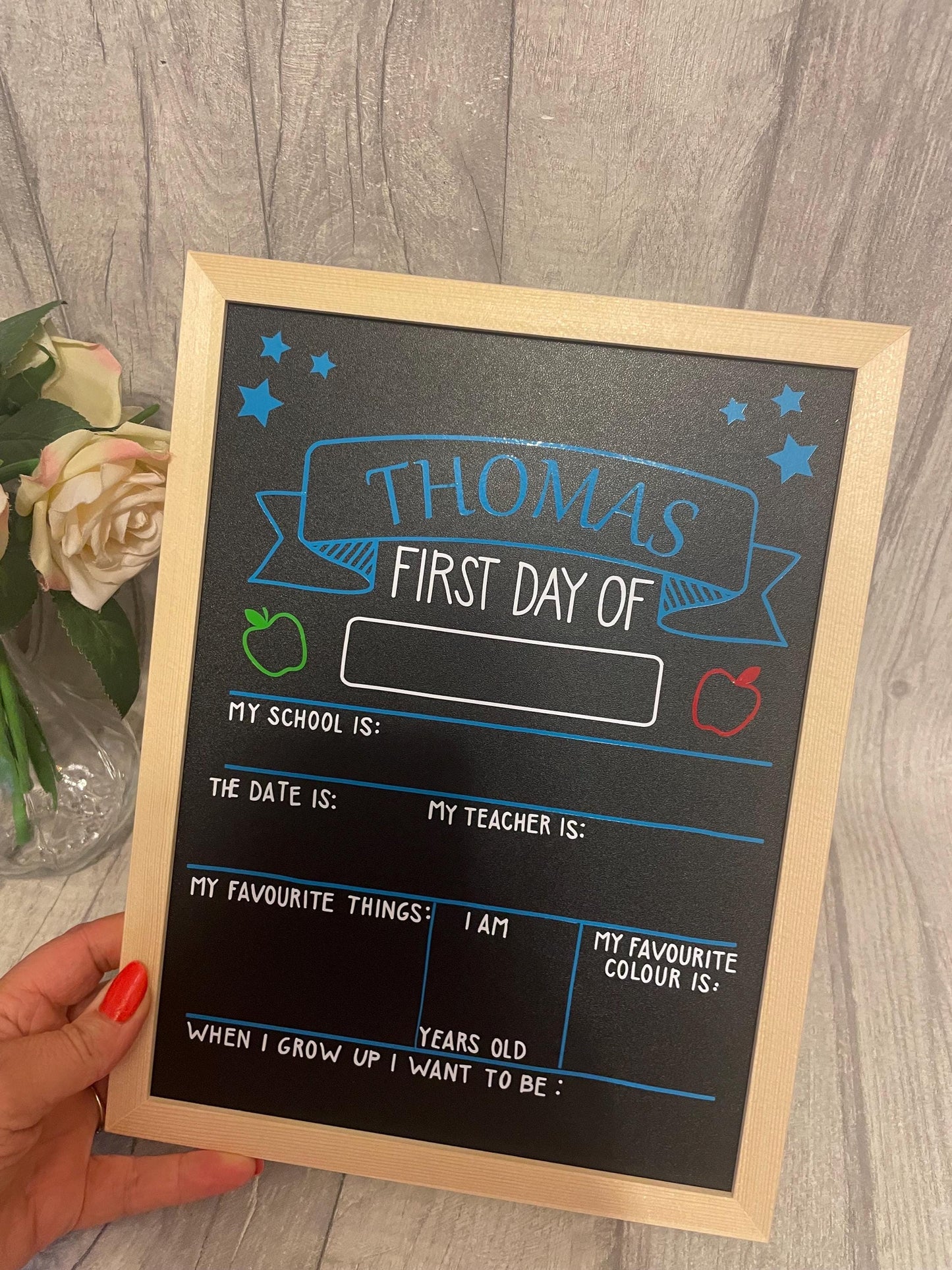 First Day At Nursery chalk board Frame, First Day At School Frame, My First Day of school