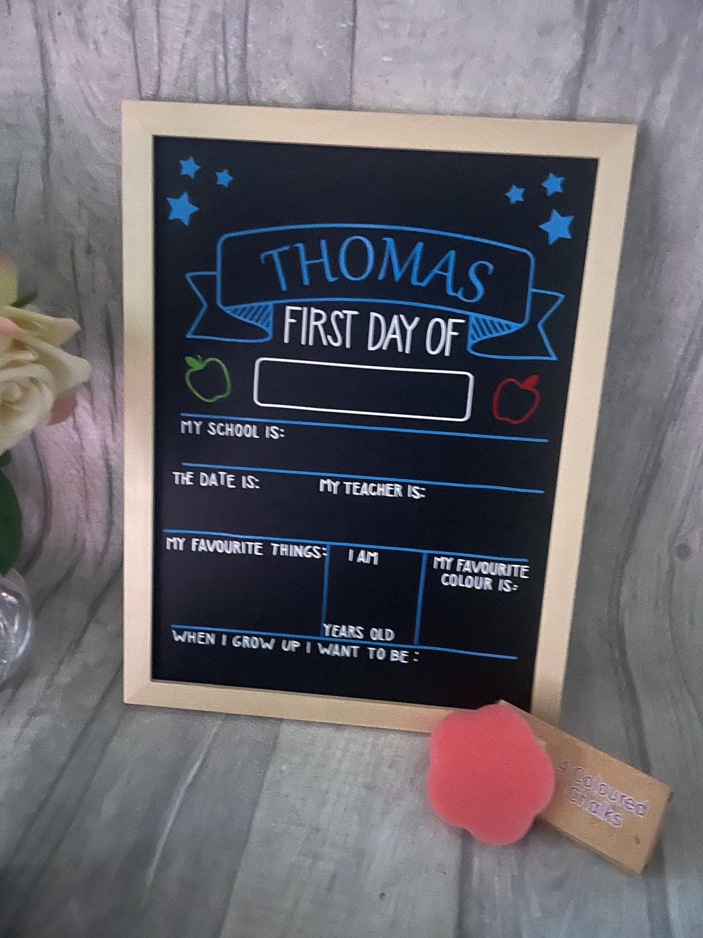 First Day At Nursery chalk board Frame, First Day At School Frame, My First Day of school