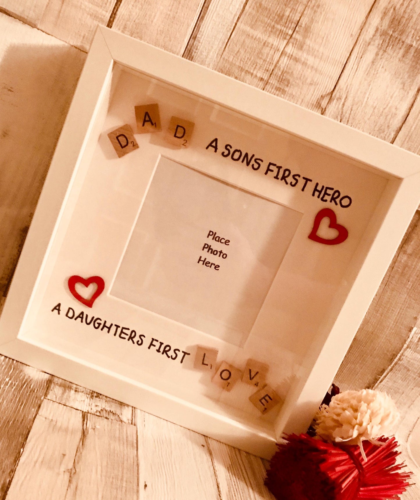Personalised gift for dad, Daddy Scrabble box Frame, Father’s Day Gift, Daddy’s Girl, Dad Daughter
