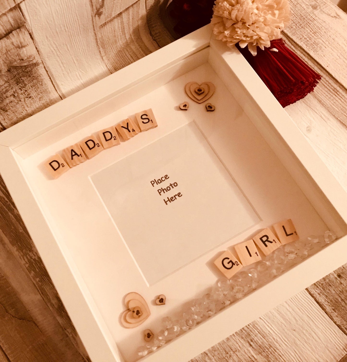 Personalised gift for dad, Daddy Scrabble box Frame, Father’s Day Gift, Daddy’s Girl, Dad Daughter