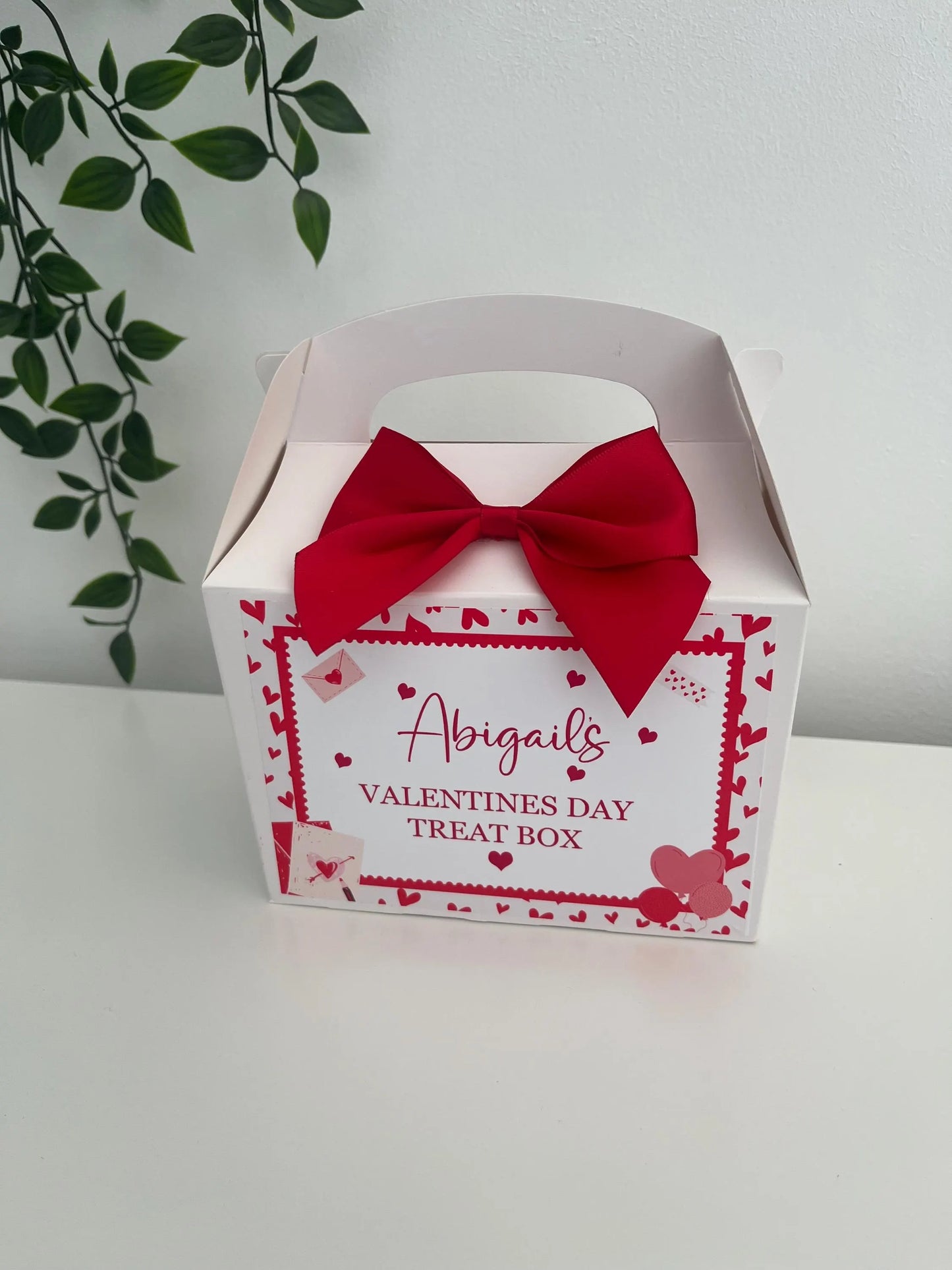 Personalised party box, Valentines treat box.