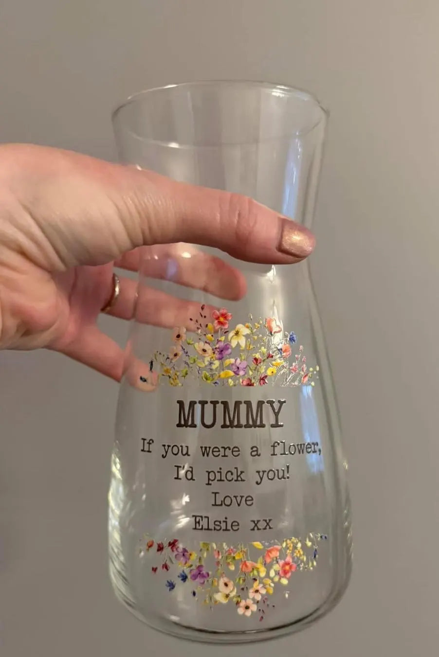 Personalised vase for mom, gift for Nan , flower vase, glass vase, birthday gift, personalised gift, Mother’s Day gift (Copy)