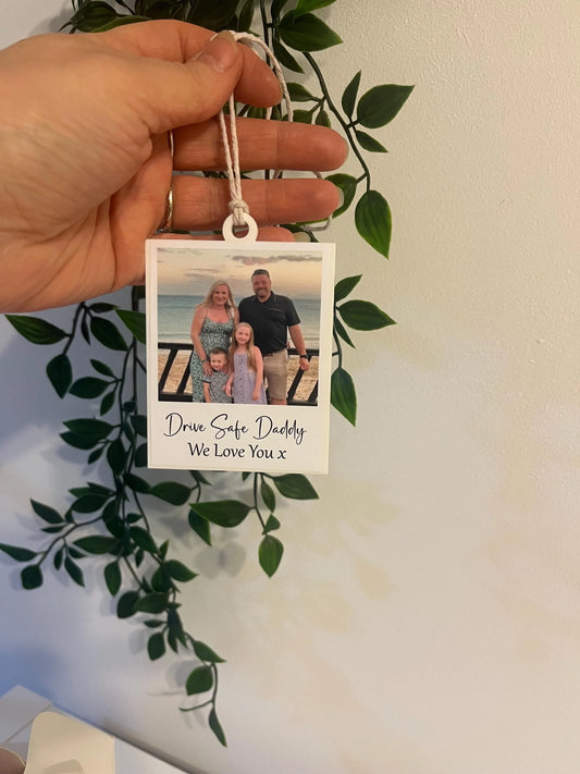Personalised Photo Car Ornament, Hanging Car Polaroid,  Driving Test Pass Gift Idea, First Car Charm, Gift,Mother’s day, Father’s Day