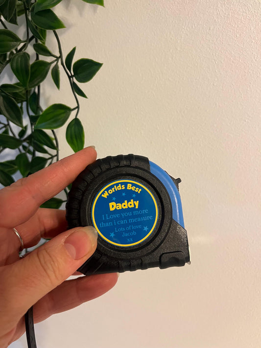 Personalised tape measure, Fathers Day Gift, Gift for dad, gift for grandad
