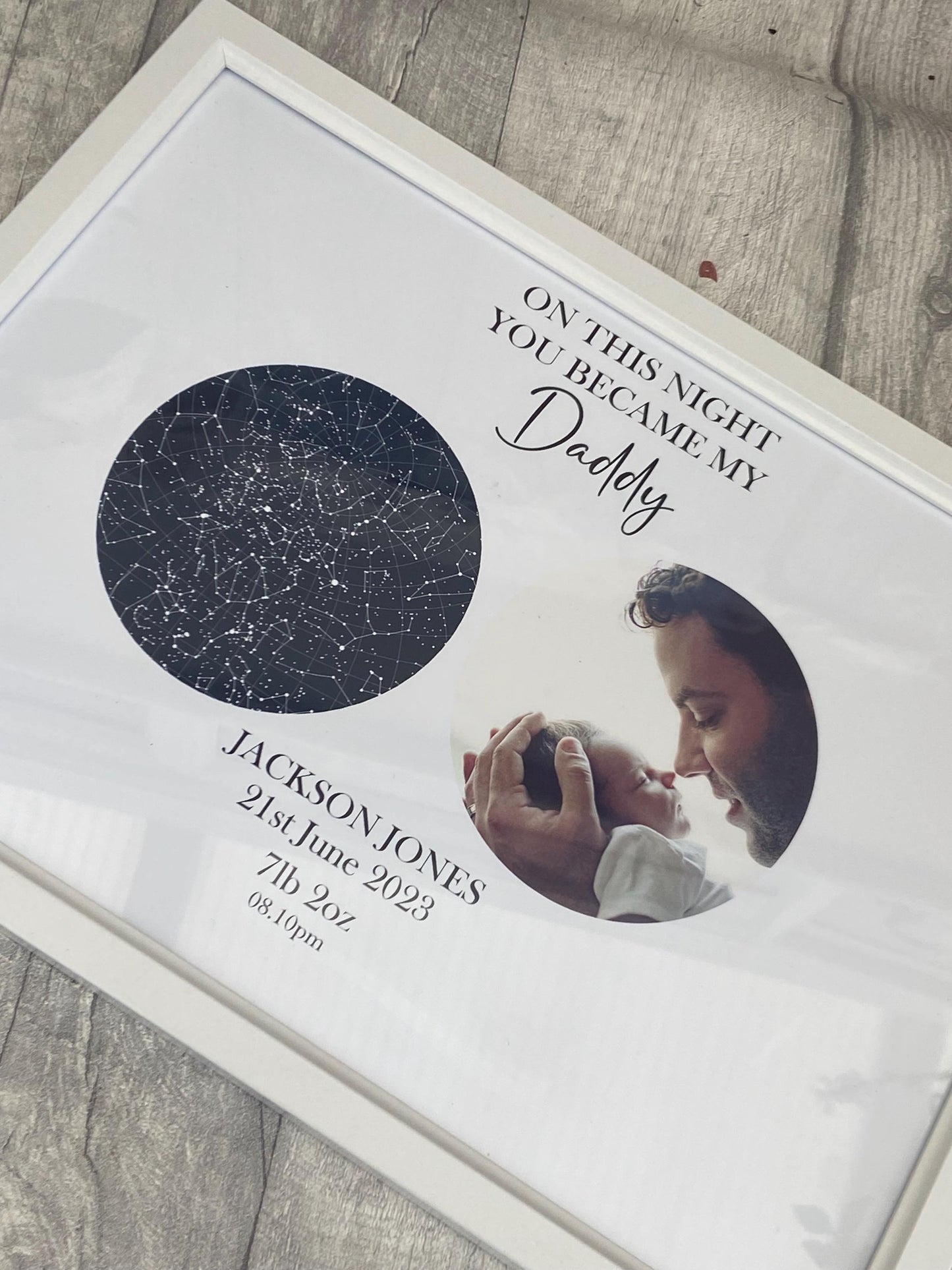 Father’s Day gift | Custom Star Map & Photo | Personalised Print | Custom Night Sky | Poster | Day You Were Born| Birthday Gift