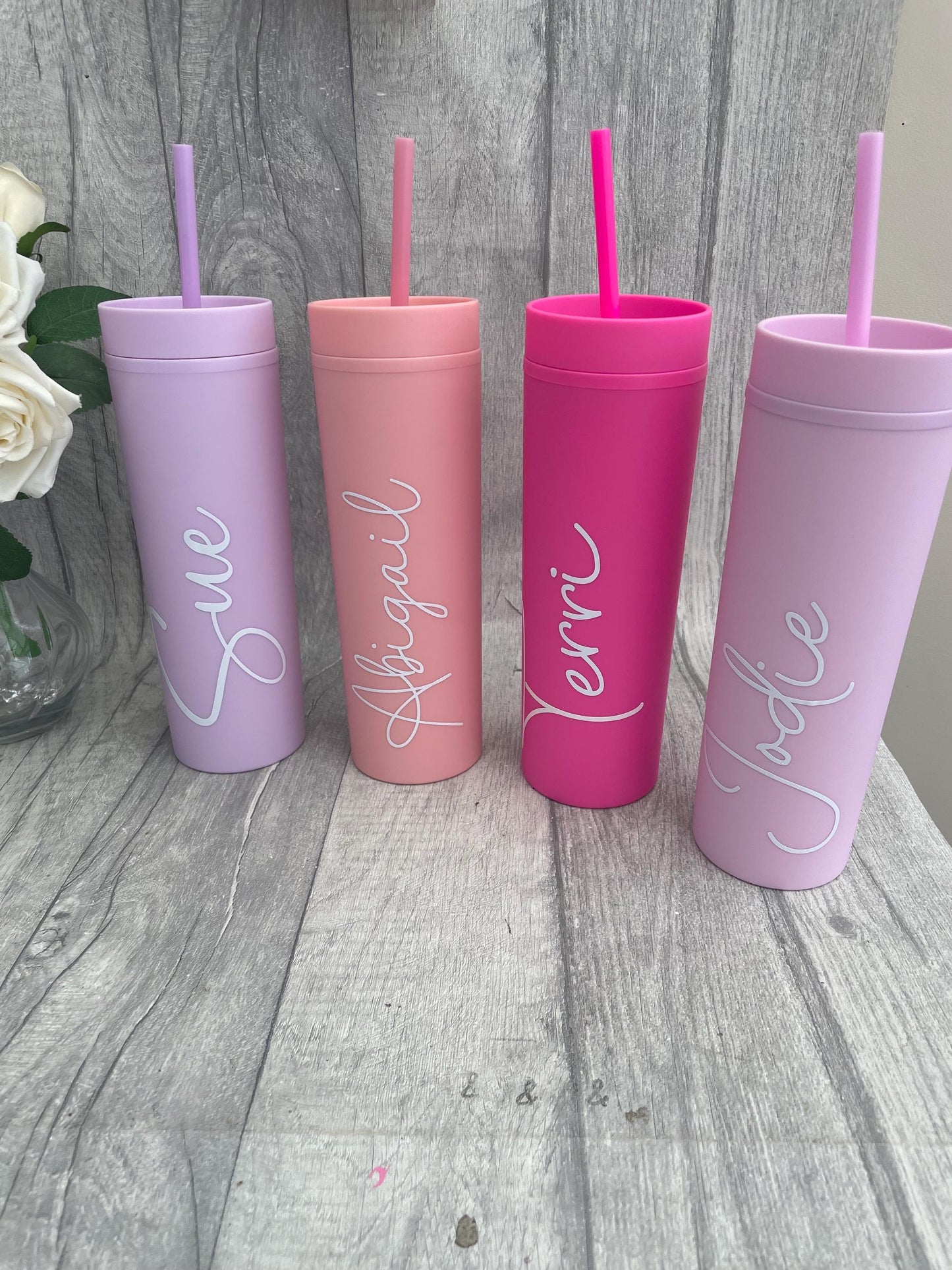 Personalised 16oz Tumbler | Skinny Tumbler | Water Bottle | Double walled drinking bottle