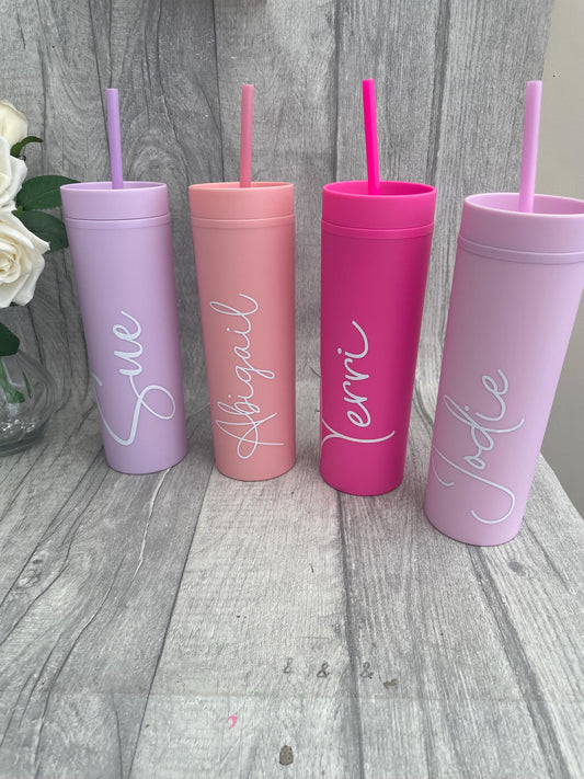 Personalised 16oz Tumbler | Skinny Tumbler | Water Bottle | Double walled drinking bottle