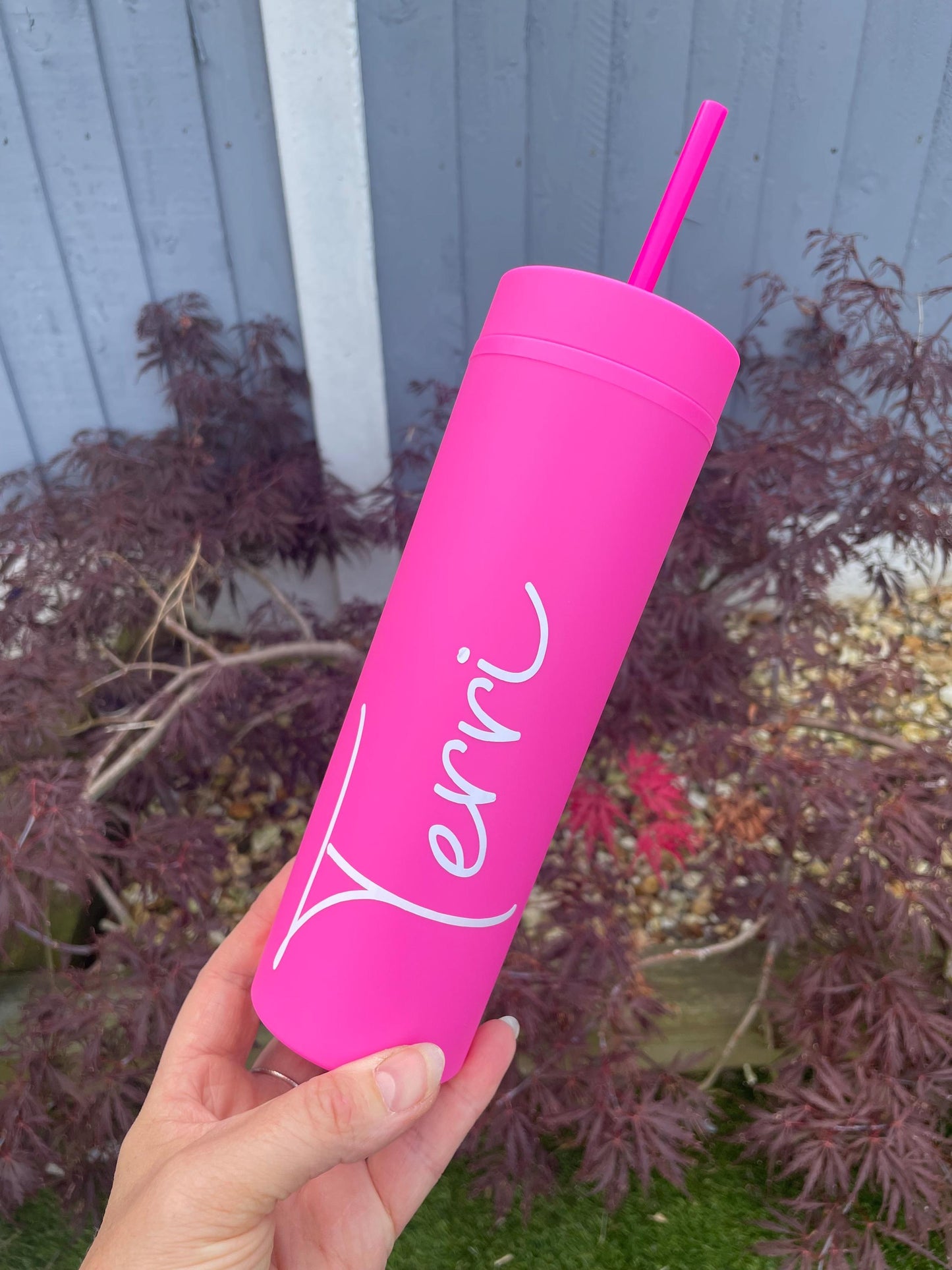 Personalised 16oz Tumbler | Skinny Tumbler | Water Bottle | Double walled drinking bottle