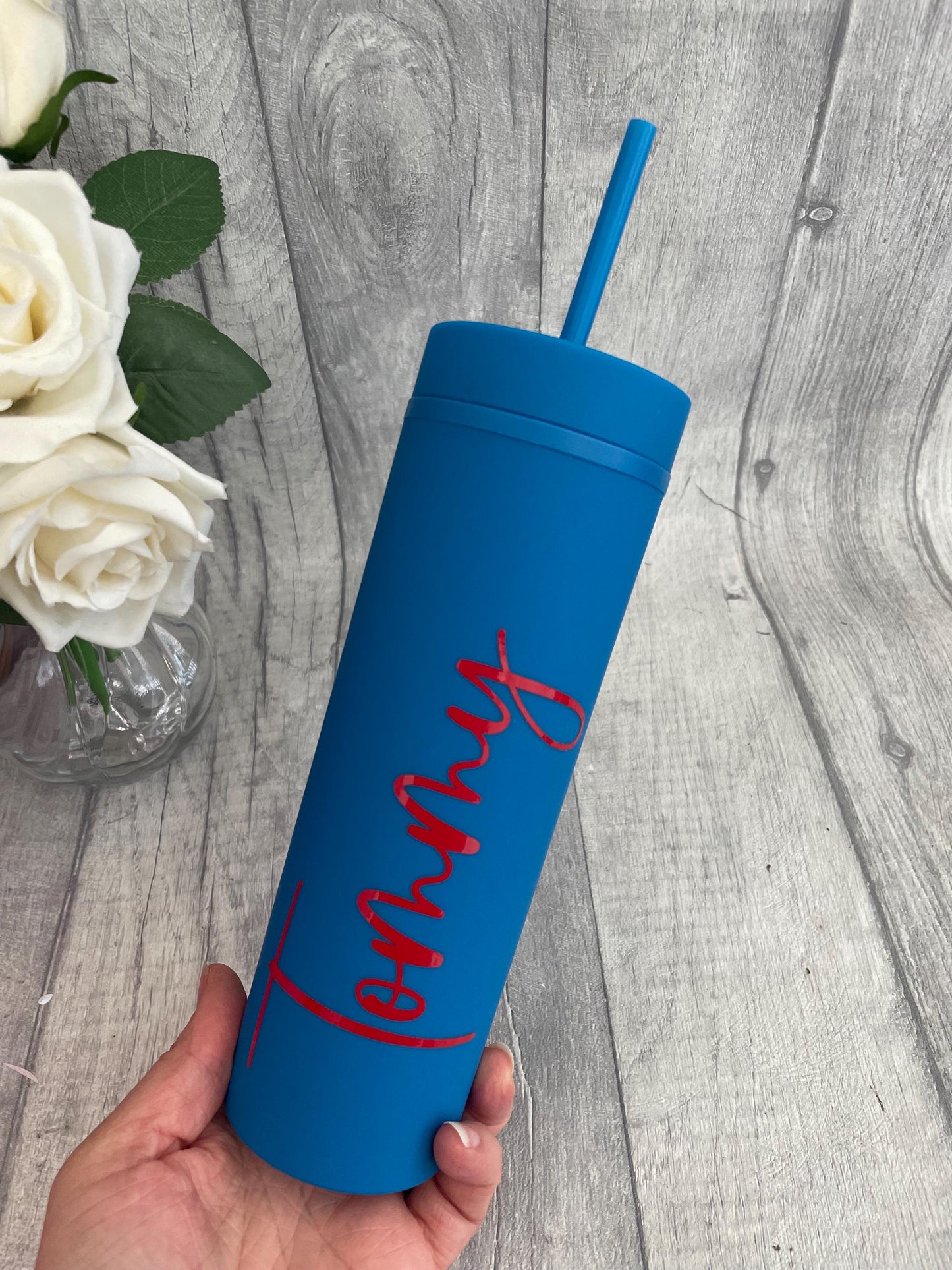 Personalised 16oz Tumbler | Skinny Tumbler | Water Bottle | Double walled drinking bottle