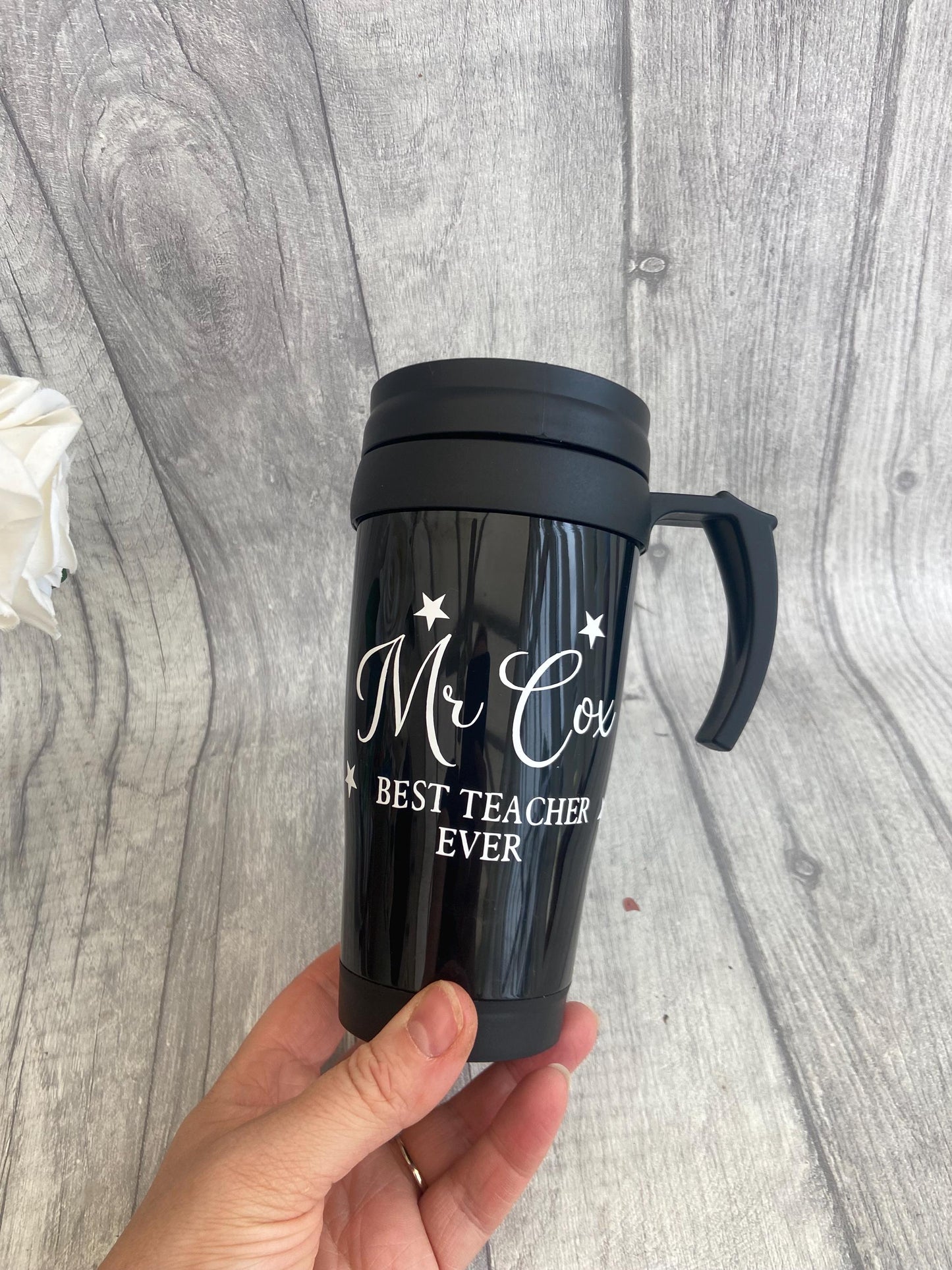 Personalised Stainless Steel Coffee Travel Mug , Thermal Thermos, Tea Drinker, Mother, Fathers Day Christmas Gifts Presents, Teacher Gift