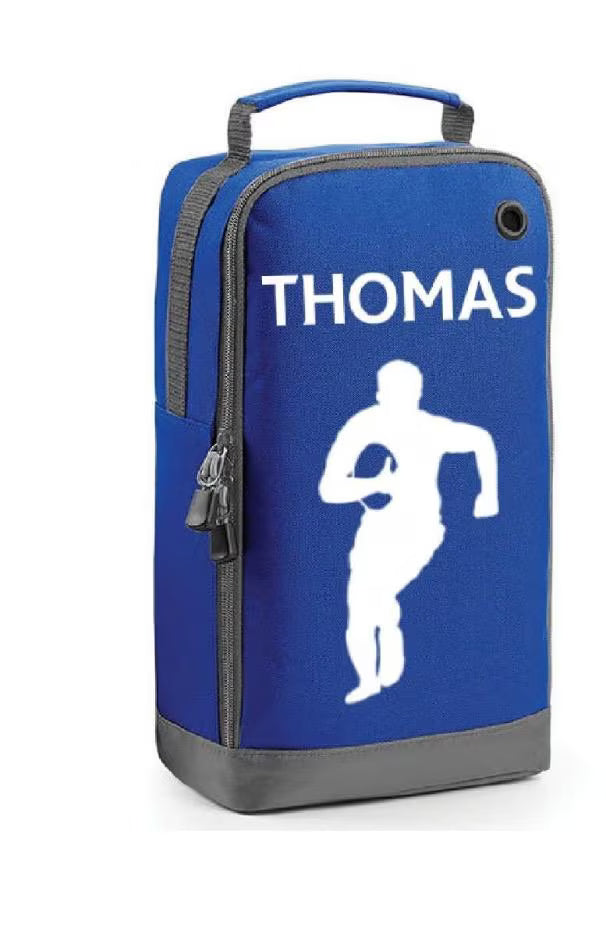 Personalised Boot Bag with Name & Design | Shoe Bag Custom Gift for Kids Him or Her | Boot Gym Kit Sports Cricket, Dance Rugby, Tennis Bag