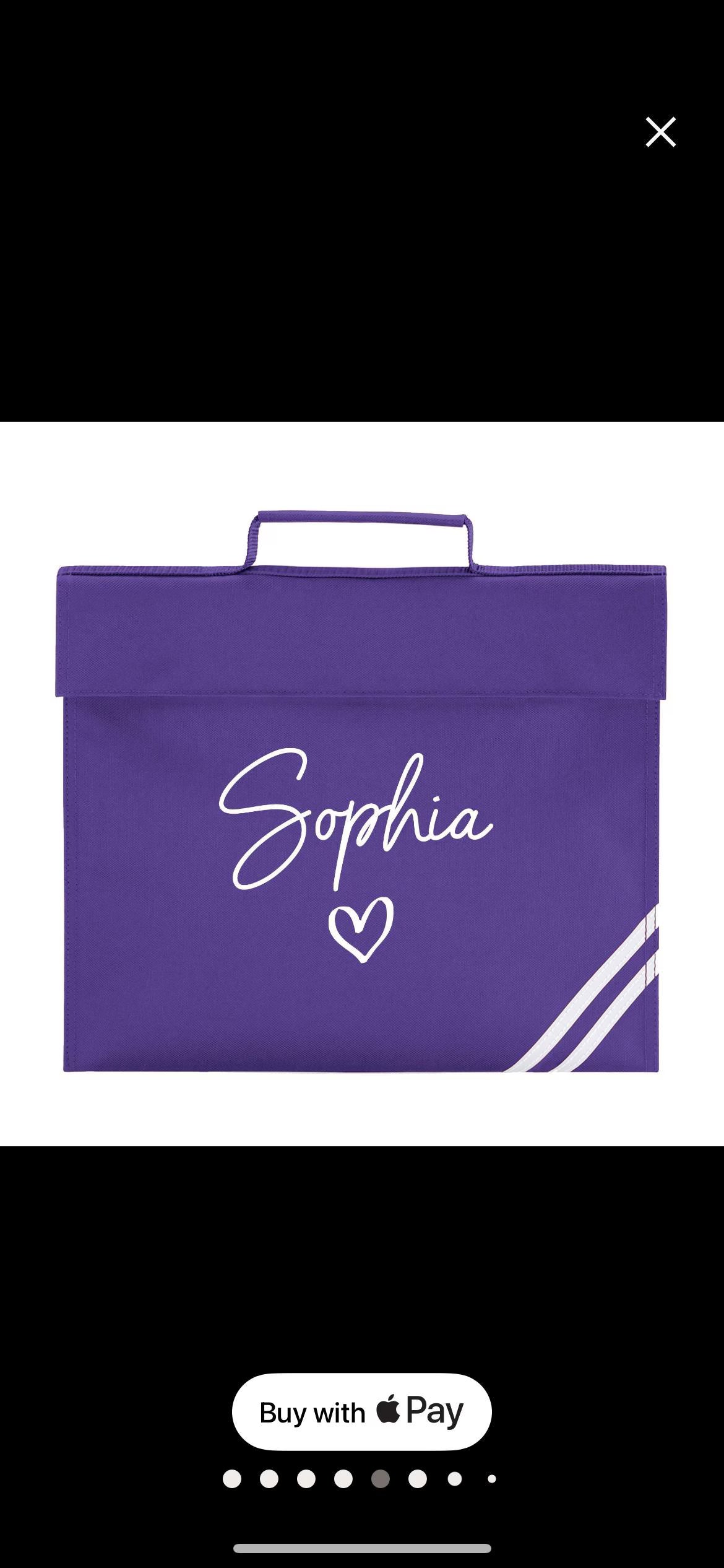 School Book Bag | Heart | Back to School | Personalised Bookbag | Girls | Boys | School Bag with Name | Choice of Colours..
