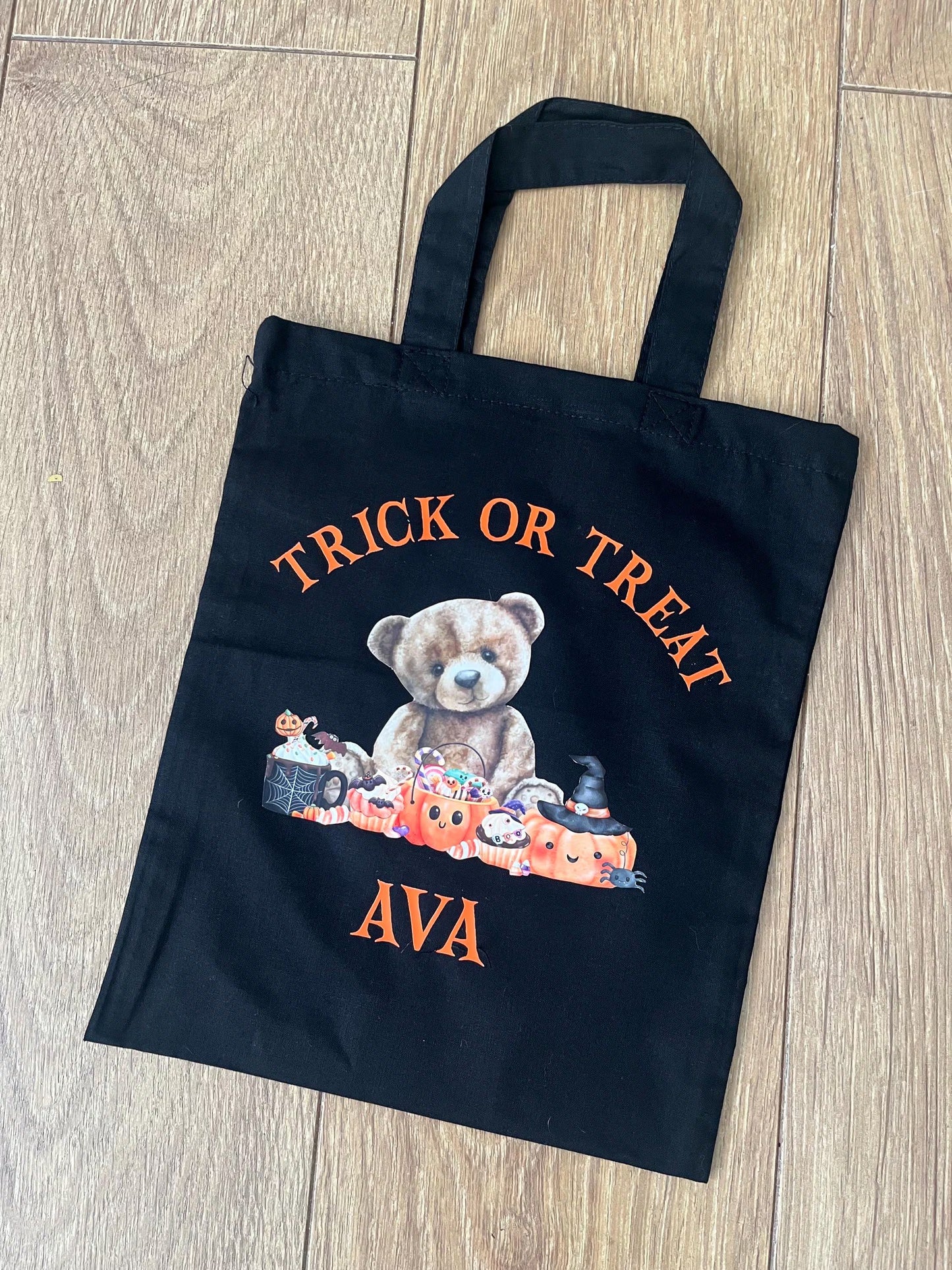 Halloween Trick or Treat bag, Mini tote bag, Trick or treat.