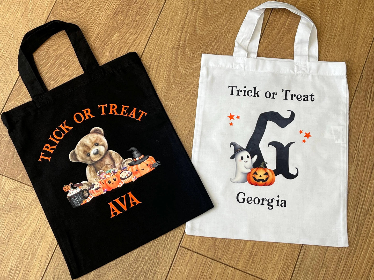 Halloween Trick or Treat bag, Mini tote bag, Trick or treat.