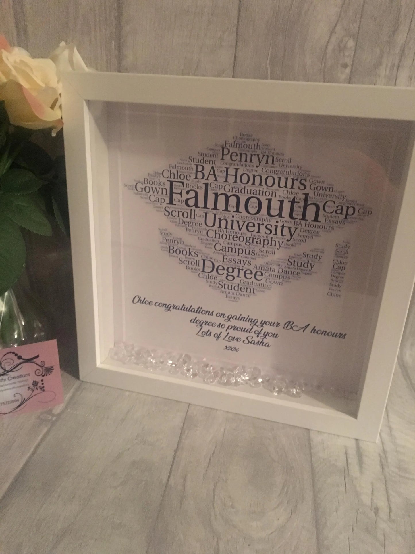Personalised Graduation Gift, Word art graduation, Keepsake gift, Graduation Frame