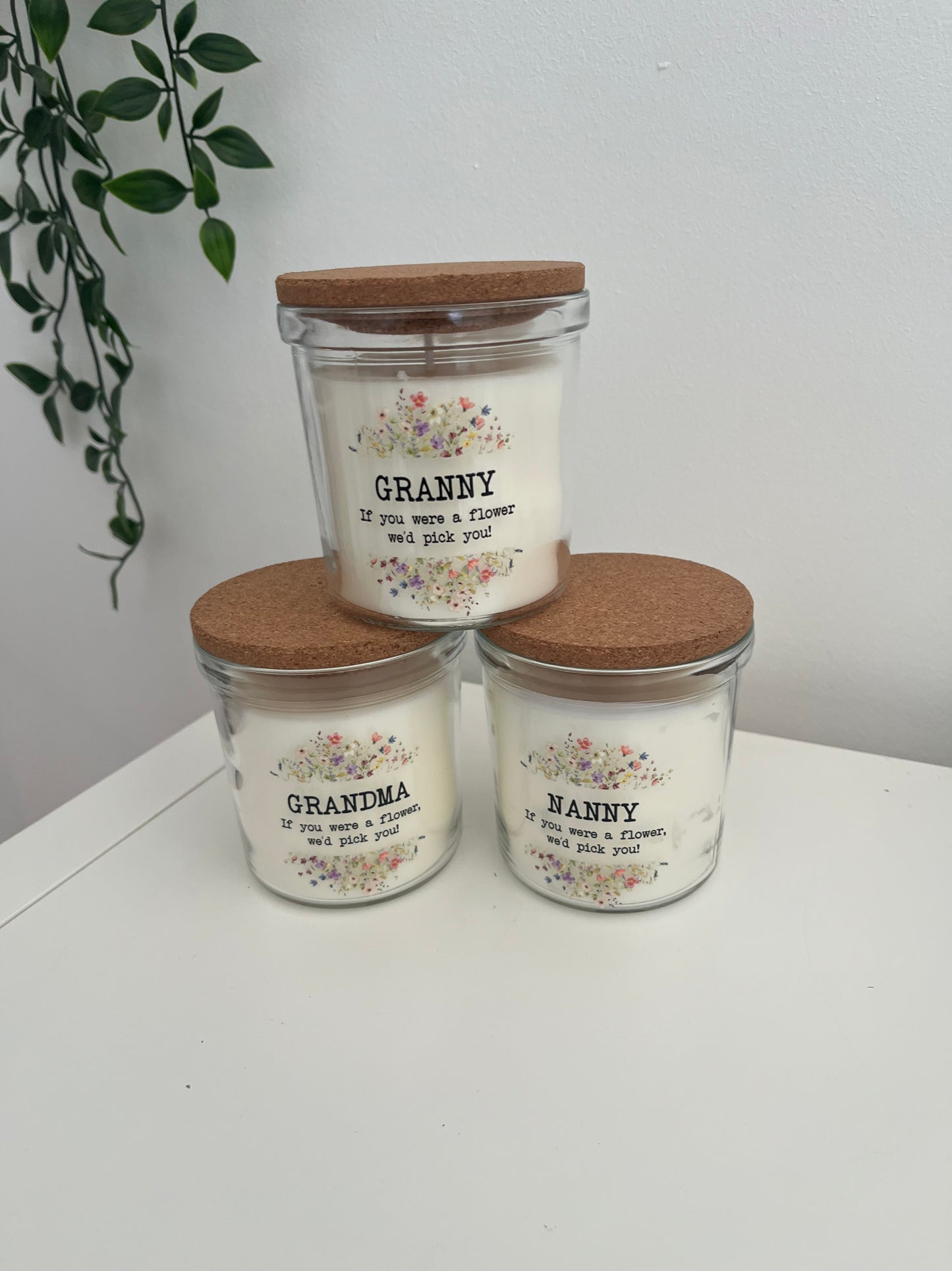 Personalised candle ,  name candle, Mother’s Day Gift, Gift for her, Gift for Mom, Gift for Nan, Personalised Vase (Copy)