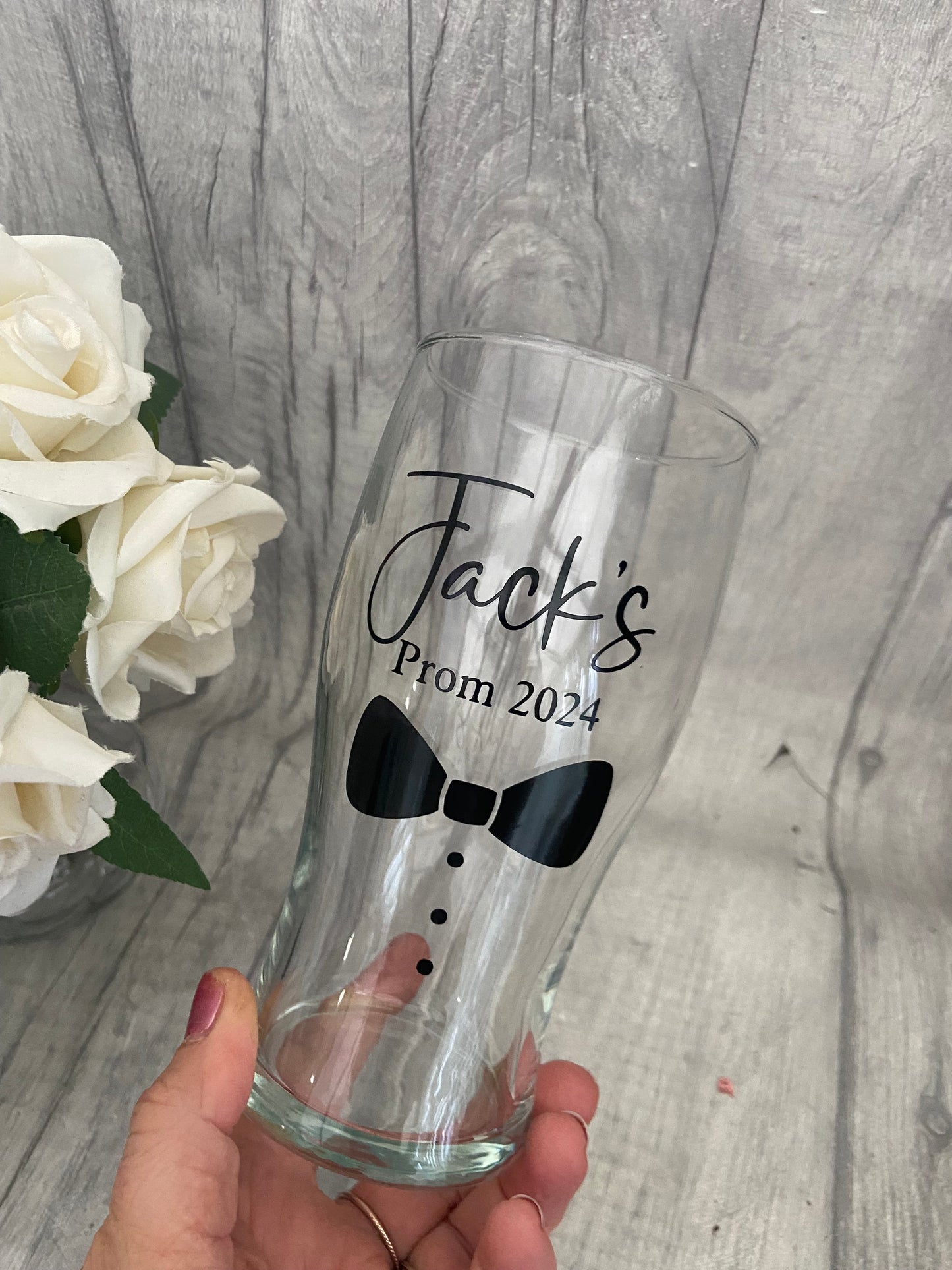 Personalied Prom Pint glass, Prom gift for male, Males prom, Boys prom