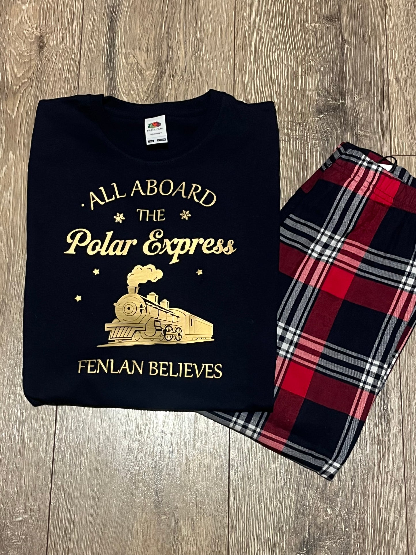 Personalised Family Christmas Pyjamas, North Pole express Pyjamas, Christmas eve pyjamas.Polar express pyjamas (Copy)