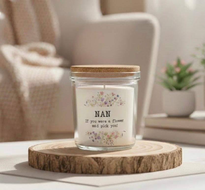 Personalised candle ,  name candle, Mother’s Day Gift, Gift for her, Gift for Mom, Gift for Nan, Personalised Vase (Copy)
