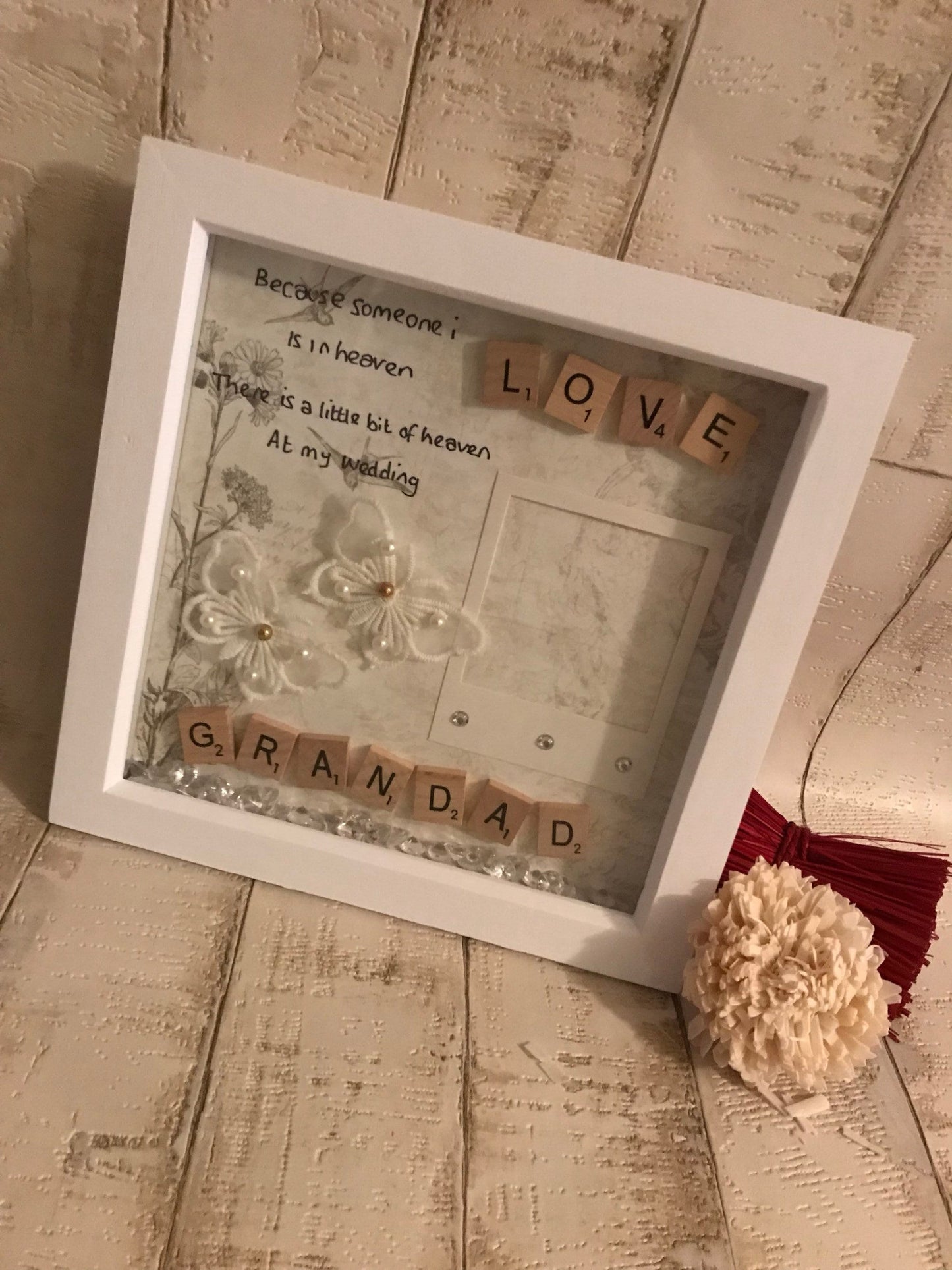 Because someone i love is in heaven, Memorial frame,Memerial Gift,Wedding or Home Personalised Frame